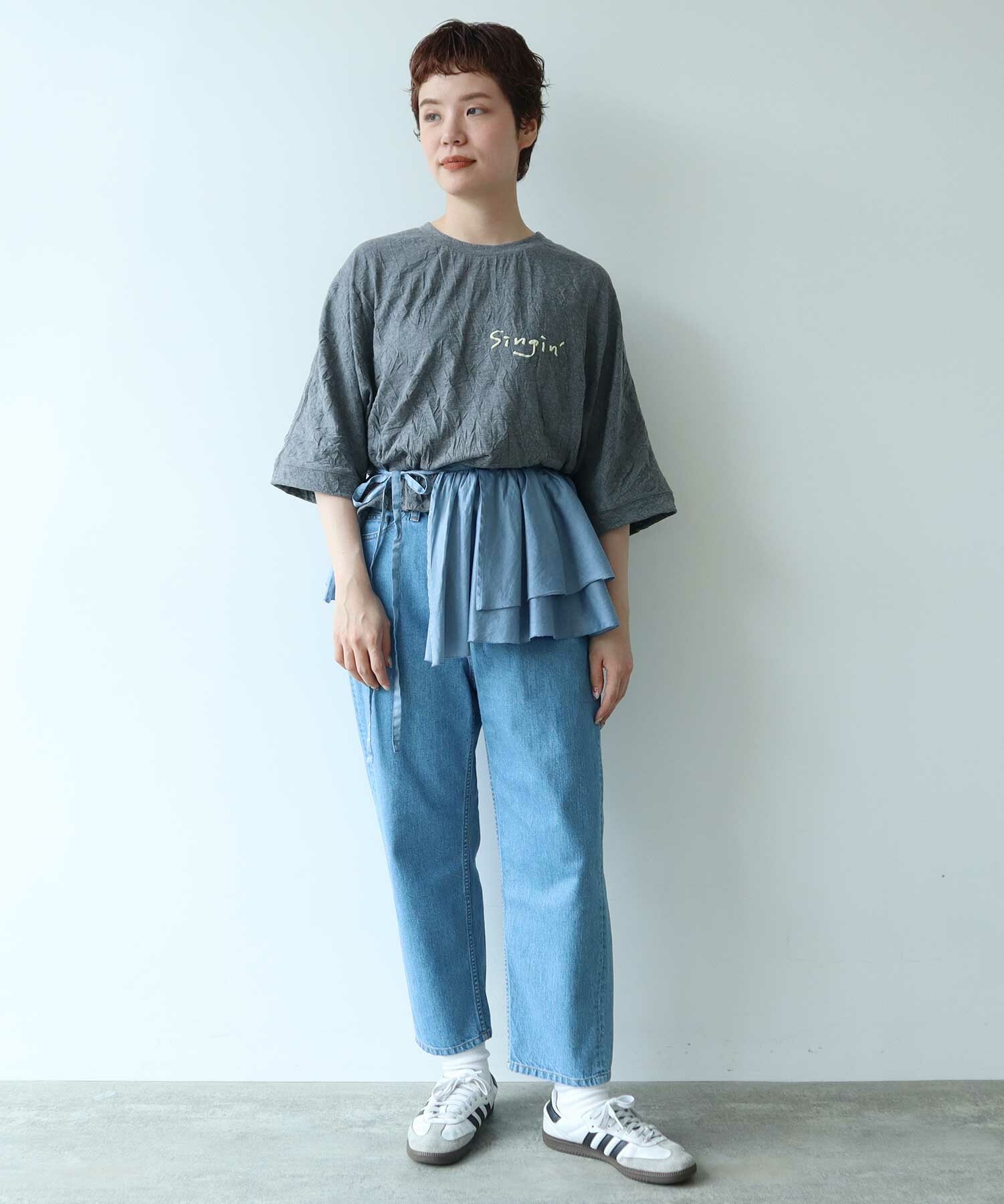 【メーカー直売】の商品をすべて Store AMBIDEX △○washer天竺 FLAT WHITE): Tシャツ(F middle 小物