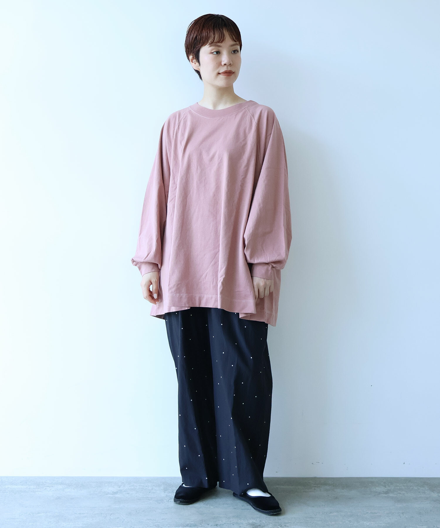 AMBIDEX Store ○typewriter コットン/レーヨン DOT LAYERED