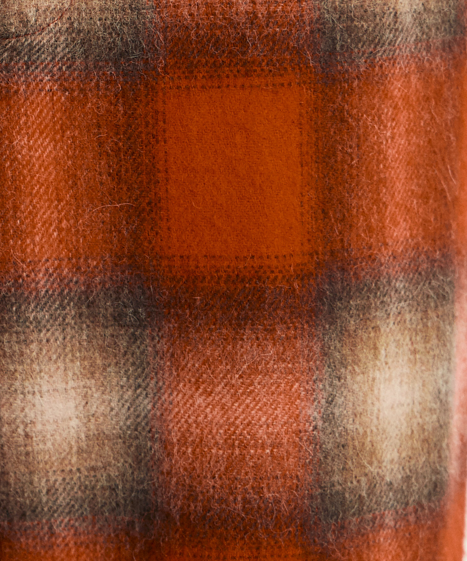 AMBIDEX Store ○alpaca シャギーチェック パンツ(F RED×BROWN): FLAT