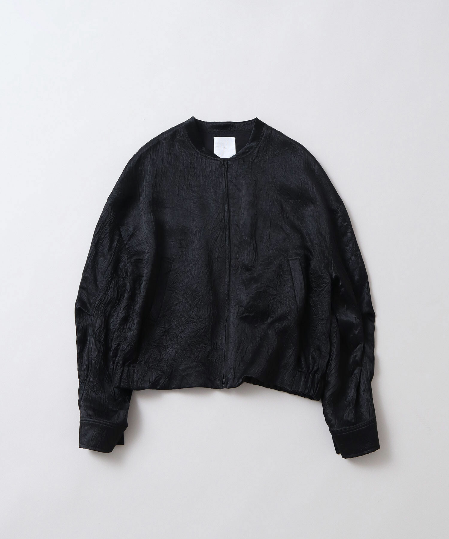 りん❗️エブール　ライトタフタジップアップブルゾン SLY（スライ）の「【再入荷】FAUX LEATHER ZIP UP BZ フォー