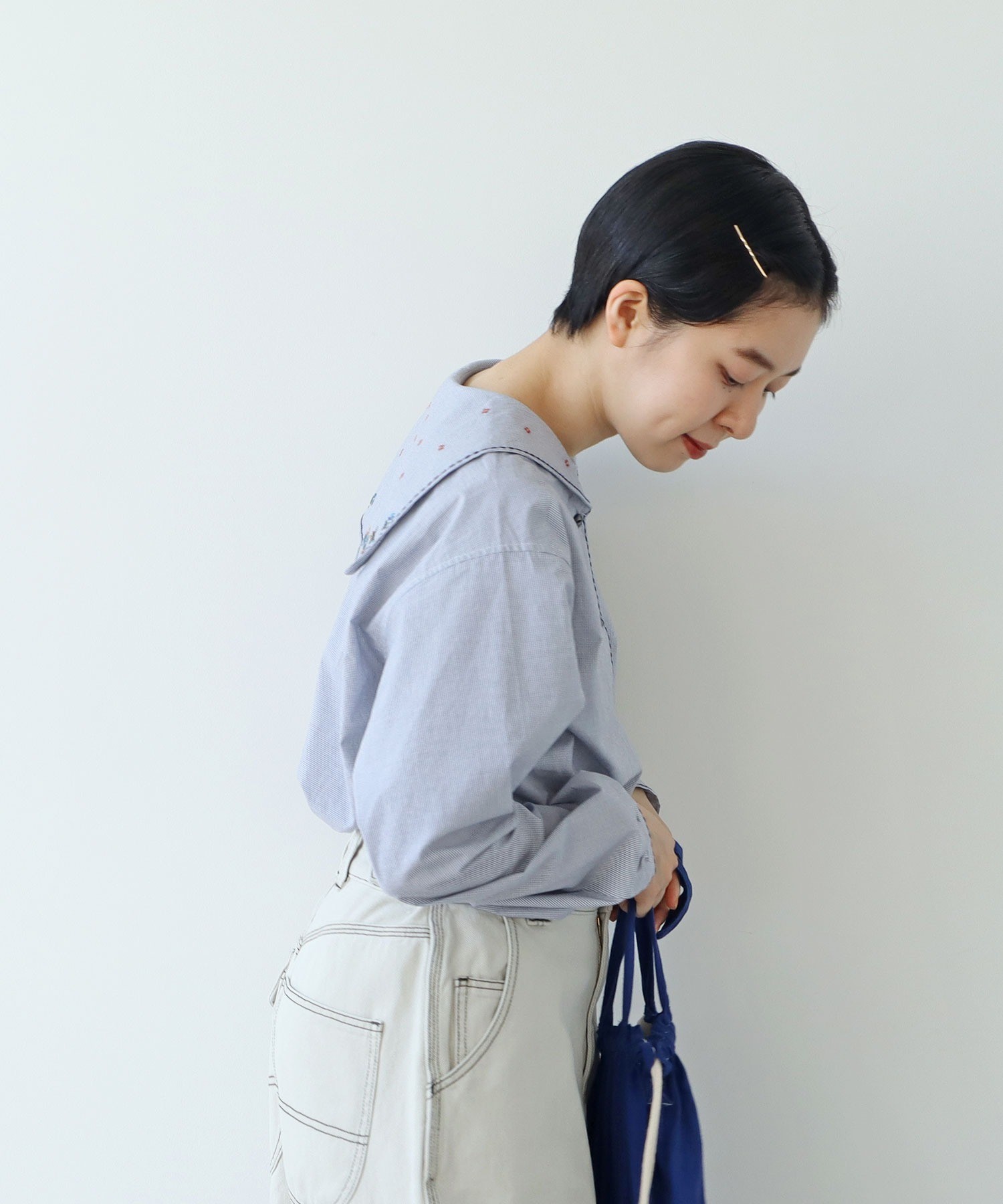 AMBIDEX Store ○カントリー刺繍 セーラーブラウス(F シロ): PAR ICI