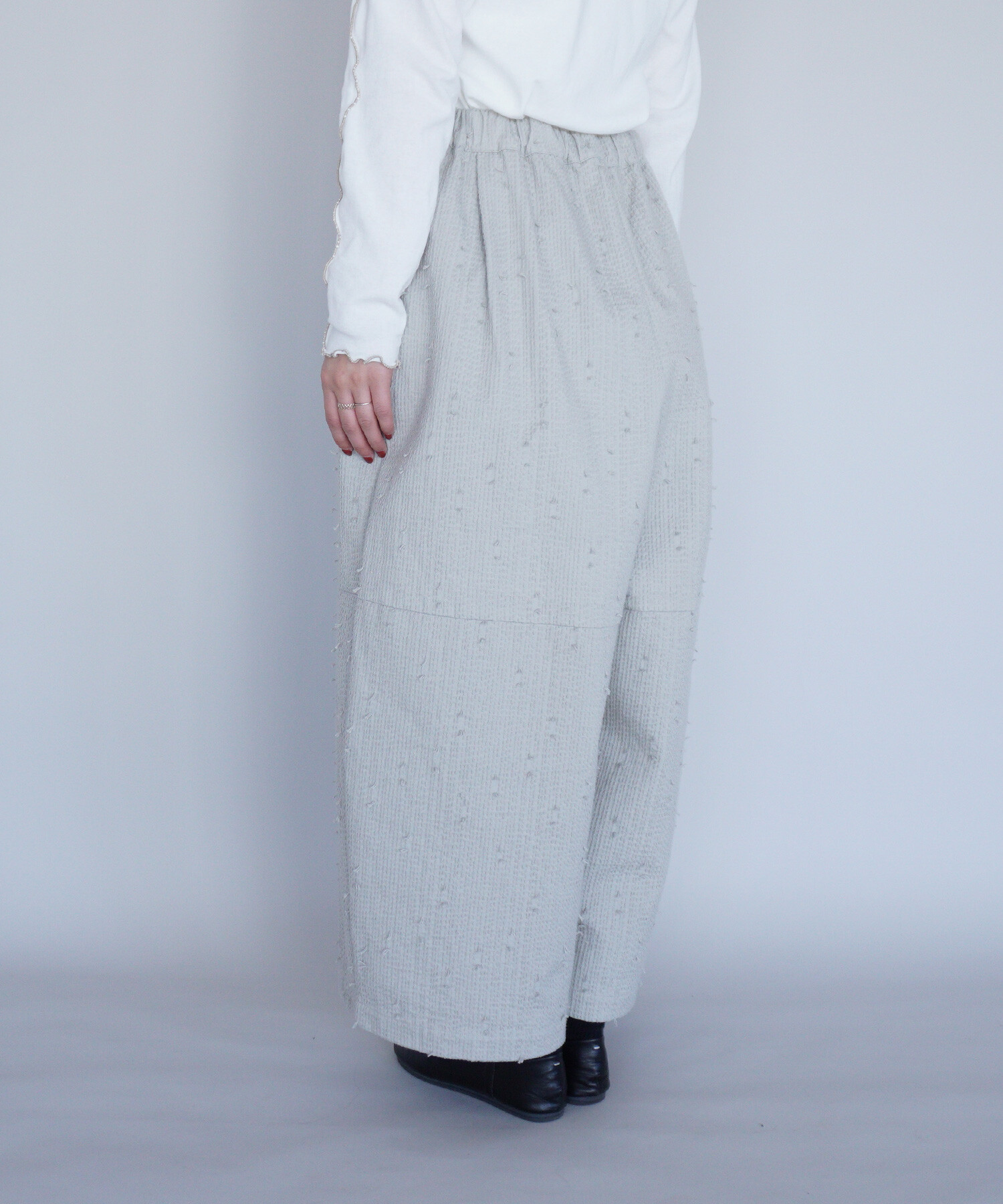 AMBIDEX Store 〇sashiko jacquard ボリュームパンツ(F ライト