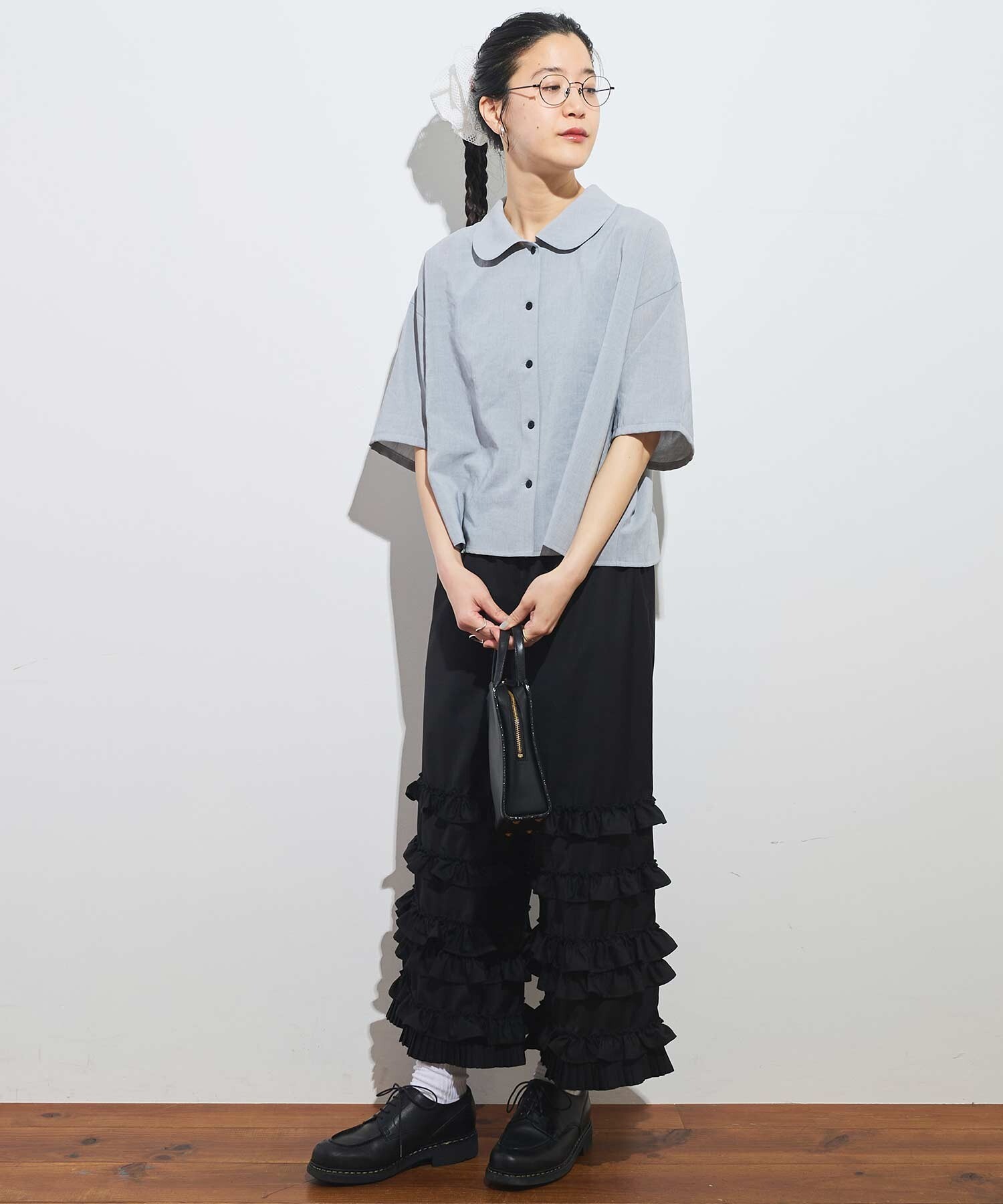 AMBIDEX Store ○〇round collar shirt (F シロ): l'atelier du savon