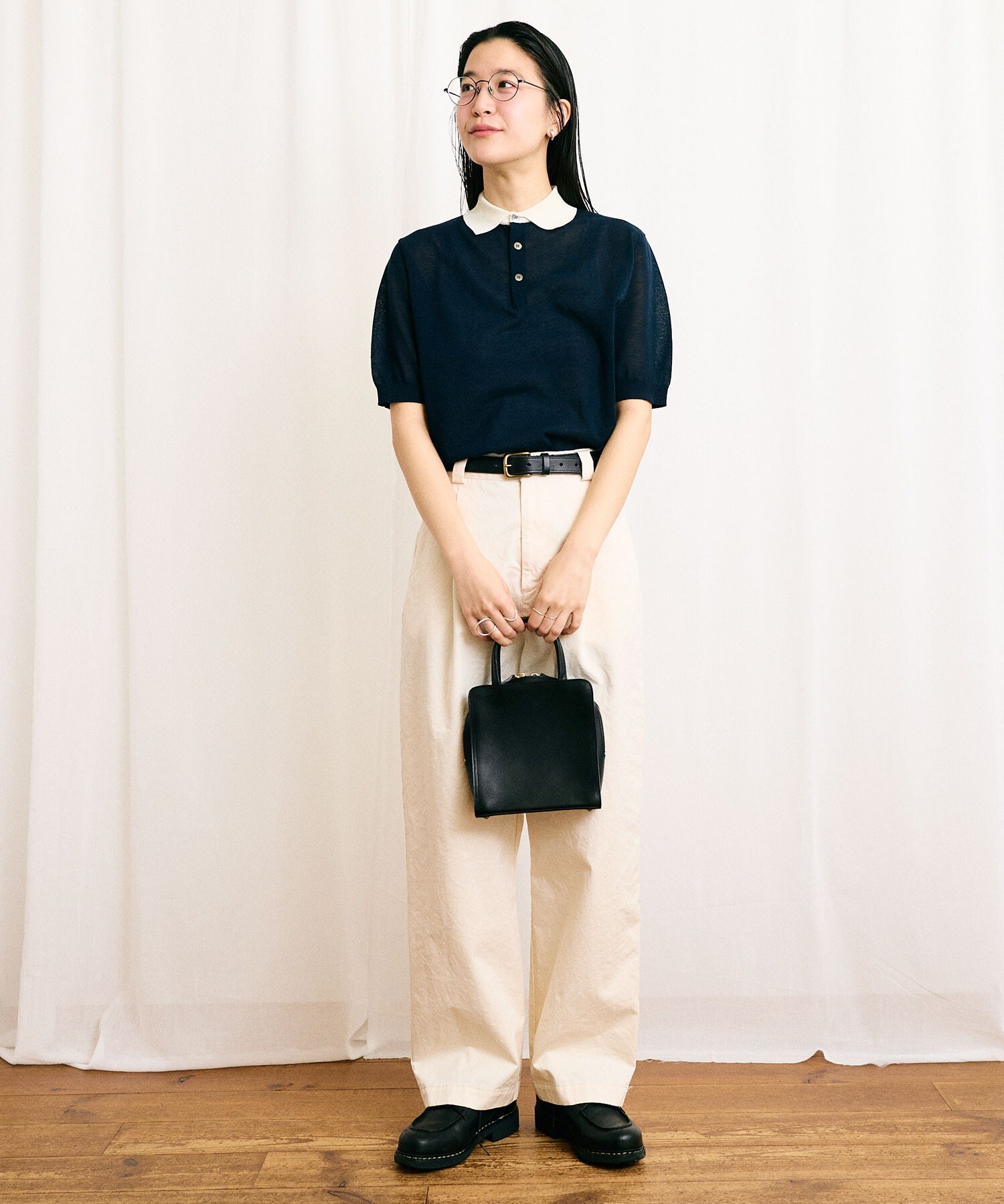 AMBIDEX Store 【予約販売】〇SHEER knit polo(F コン): l
