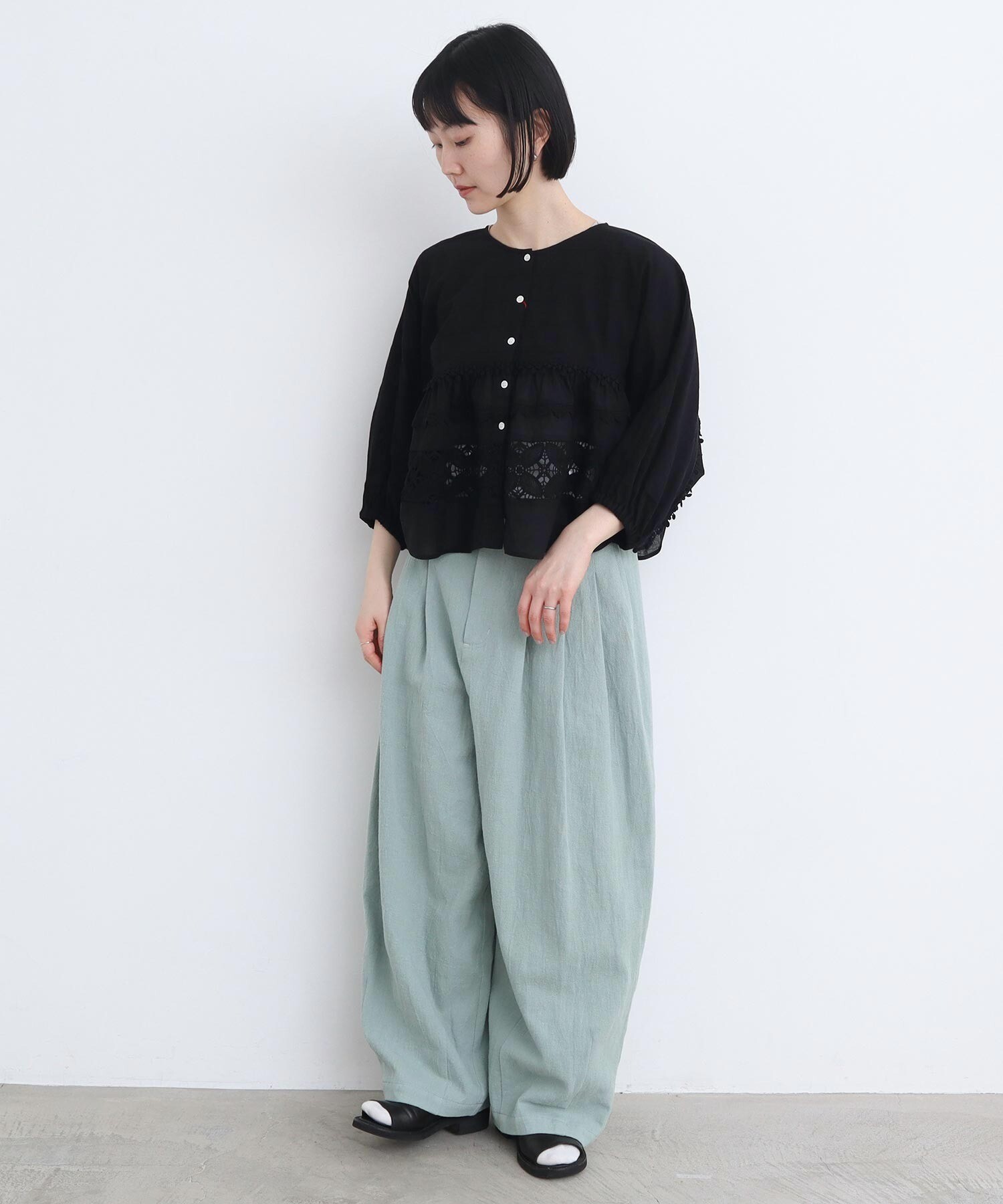 AMBIDEX Store ○ハグ襟 ブラウス(F シロ): l'atelier du savon