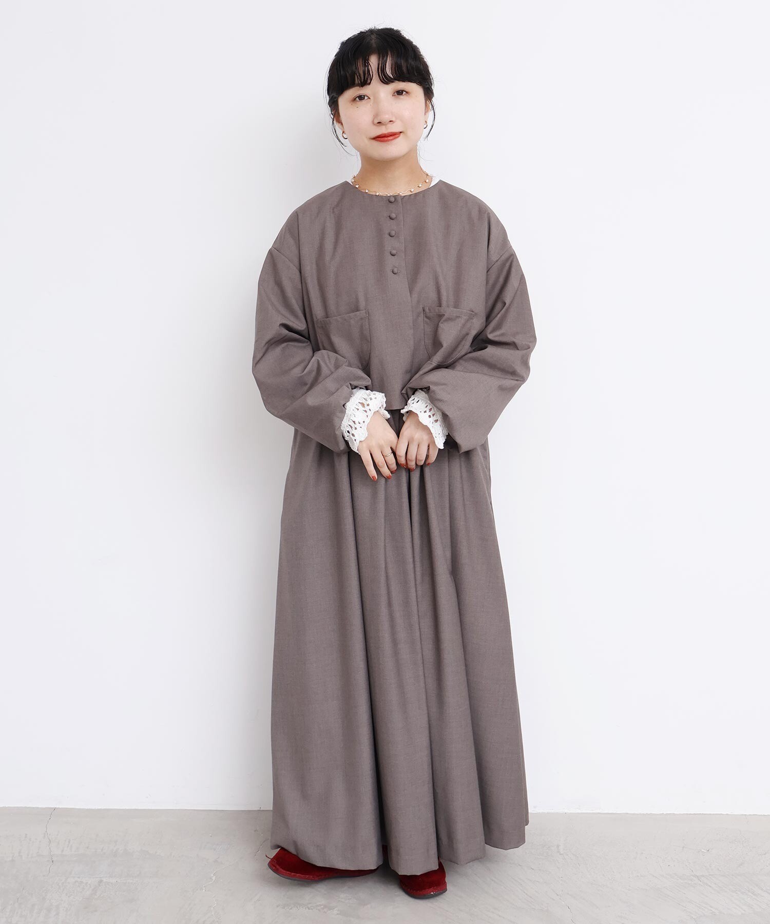 AMBIDEX Store 【予約販売】ちびころボタン まるいお袖のジャケット(F