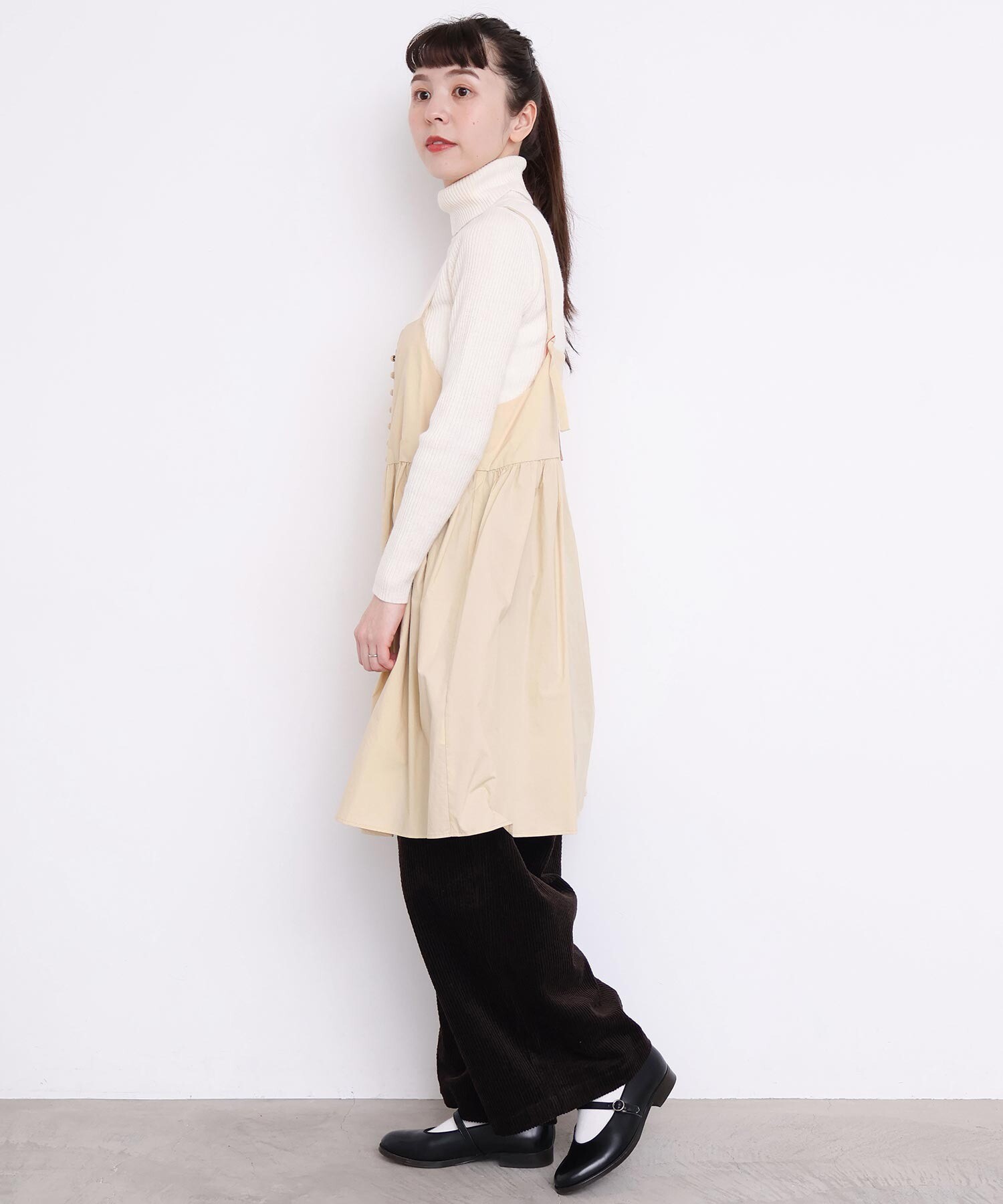 AMBIDEX Store 〇タイプライターころころボタン キャミ (F クロ): l