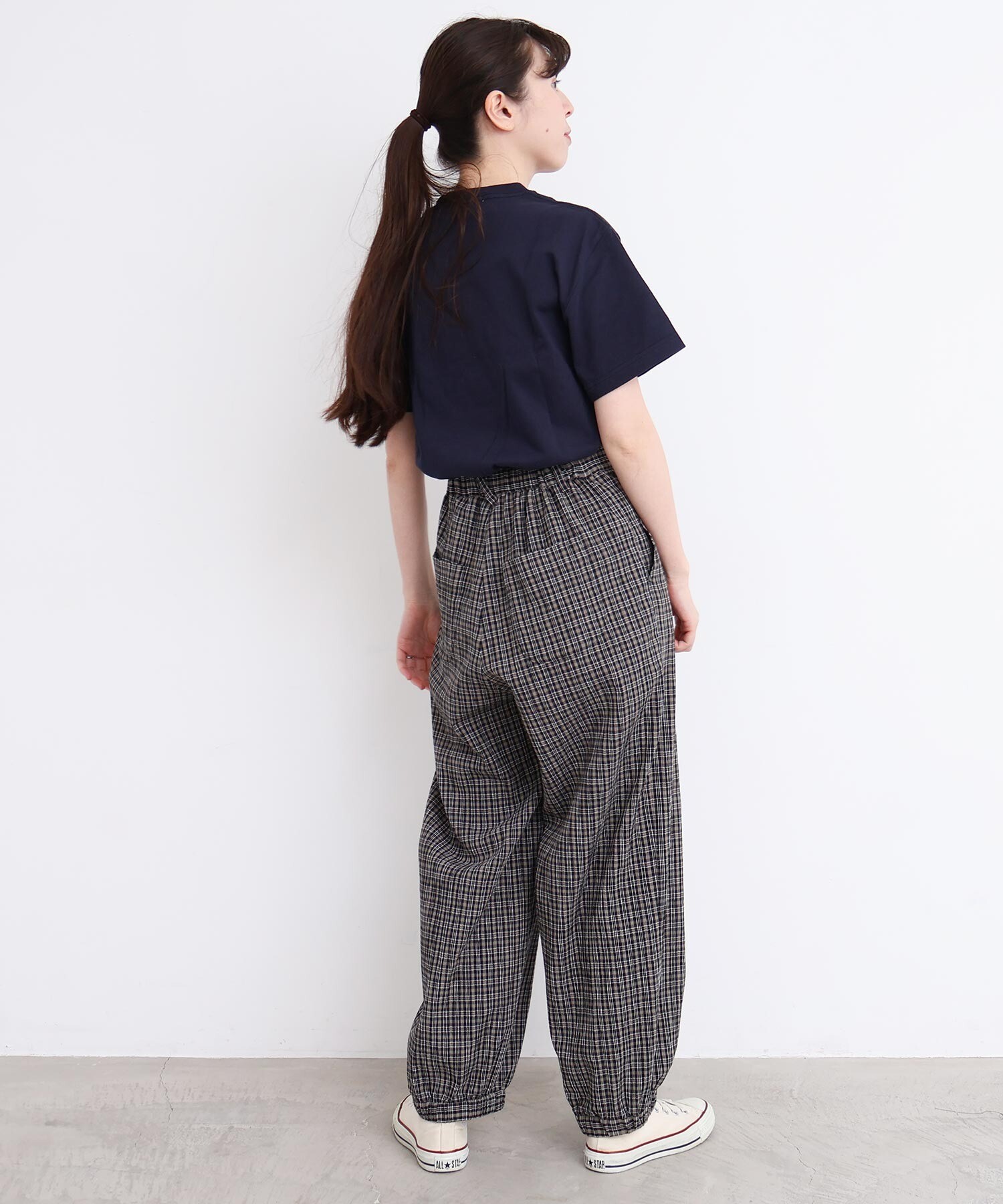 麻100% OLLEBOREBLA パンツ 装飾付き 裾スリット L ベージュ 麻パンツ クロップドパンツ レディース 夏 7分丈 8分丈 リネン40