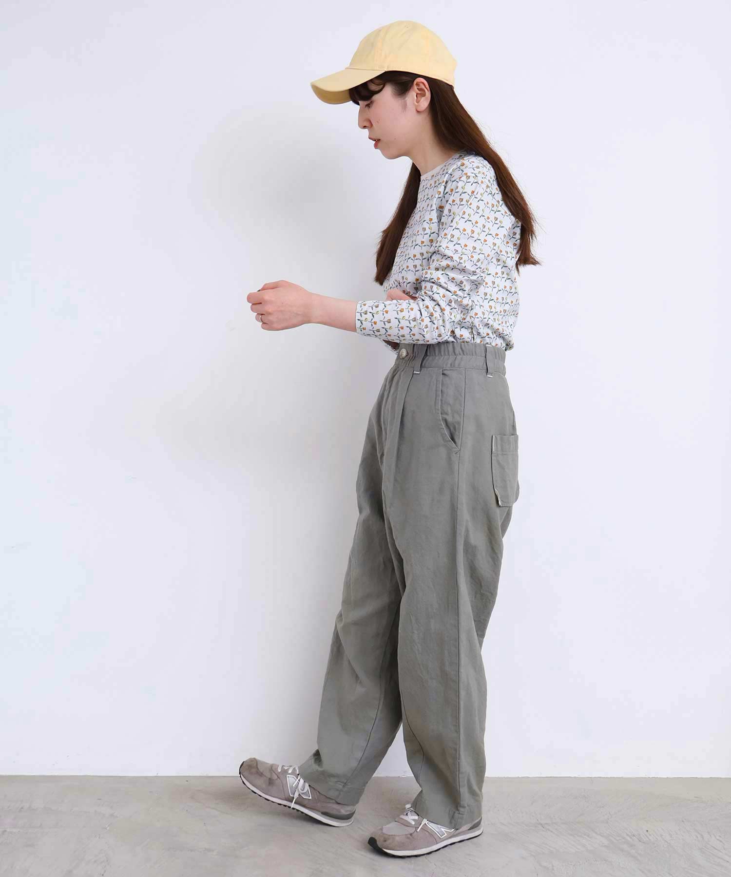 AMBIDEX Store washi cotton ちょいまるカーブパンツ(F キナリ): l