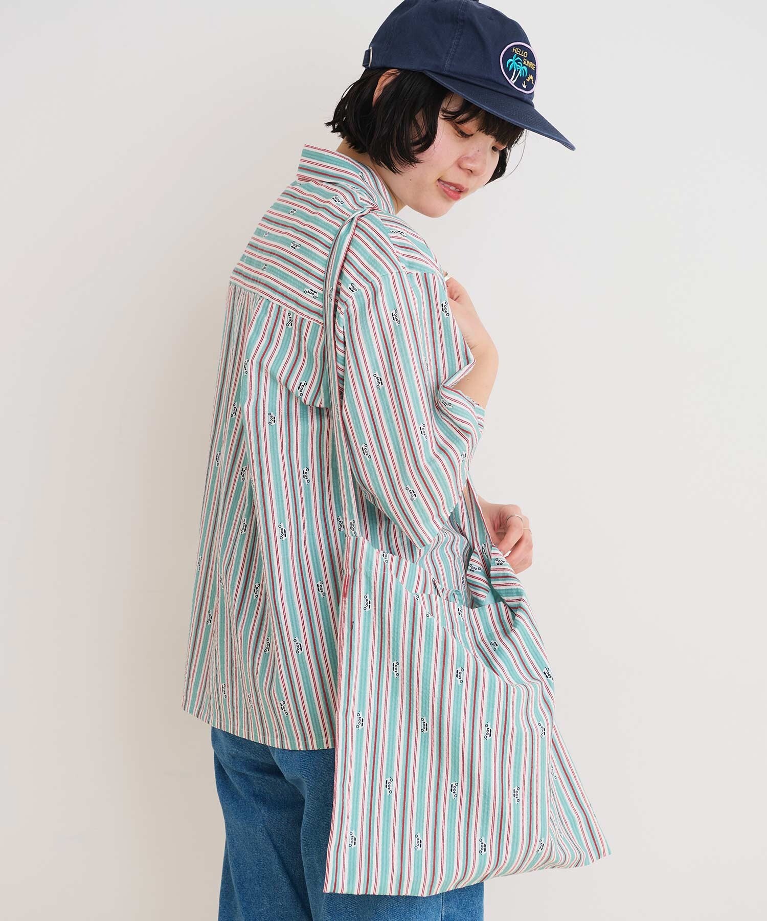 AMBIDEX Store 〇DRIVE STRIPE ショルダーバッグ(F サックス): l