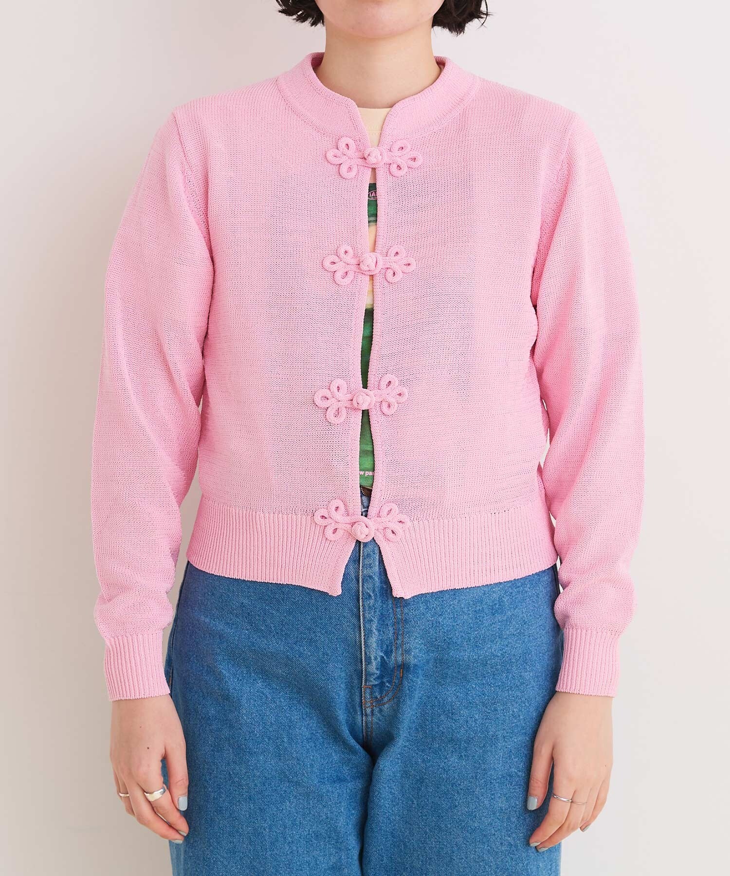AMBIDEX Store 【予約販売】〇COTTON NYLON 華釦 カーディガン(F