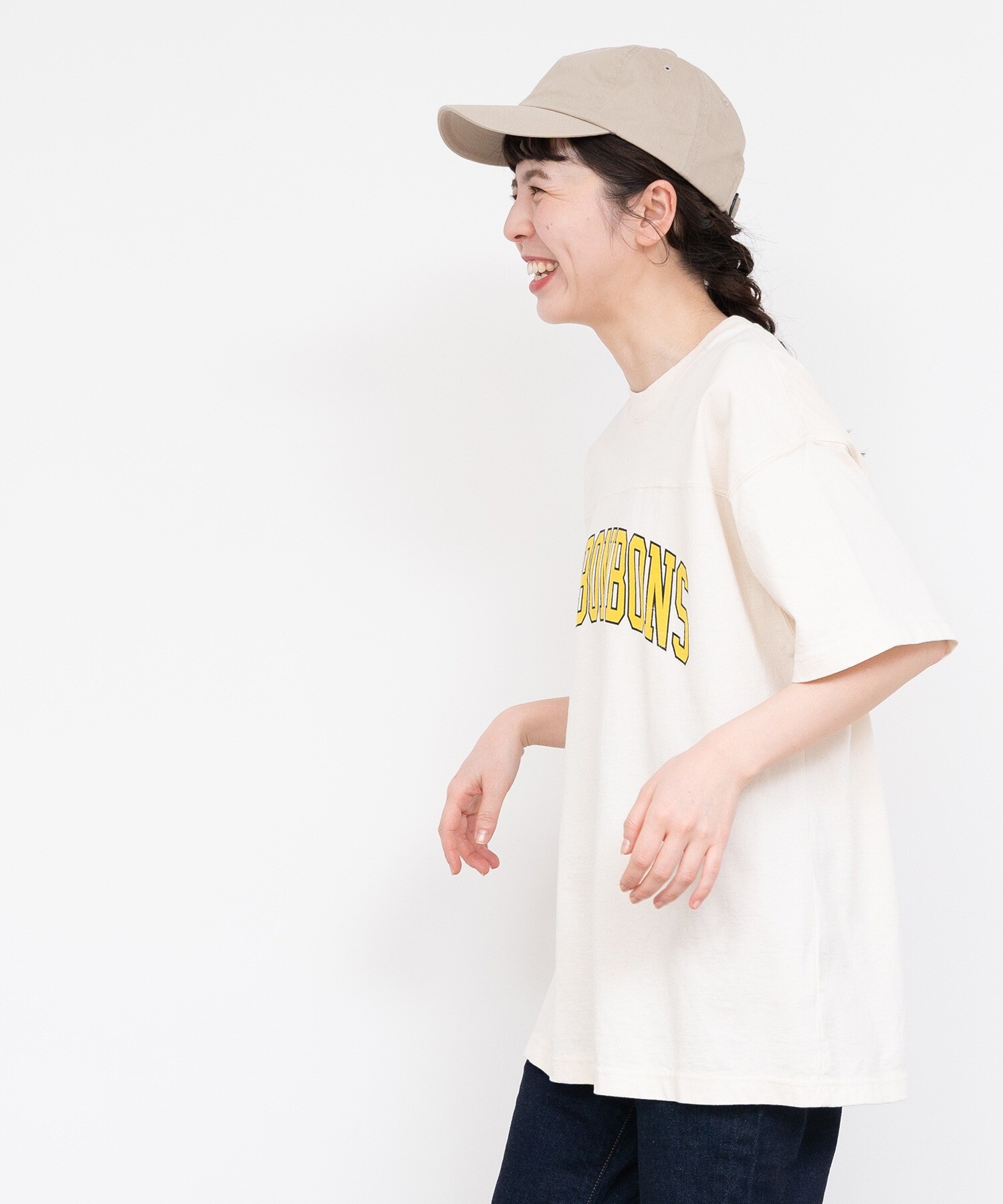 AMBIDEX Store ○〇オーガニックリサイクル天竺ロゴTシャツ(F オレンジ 