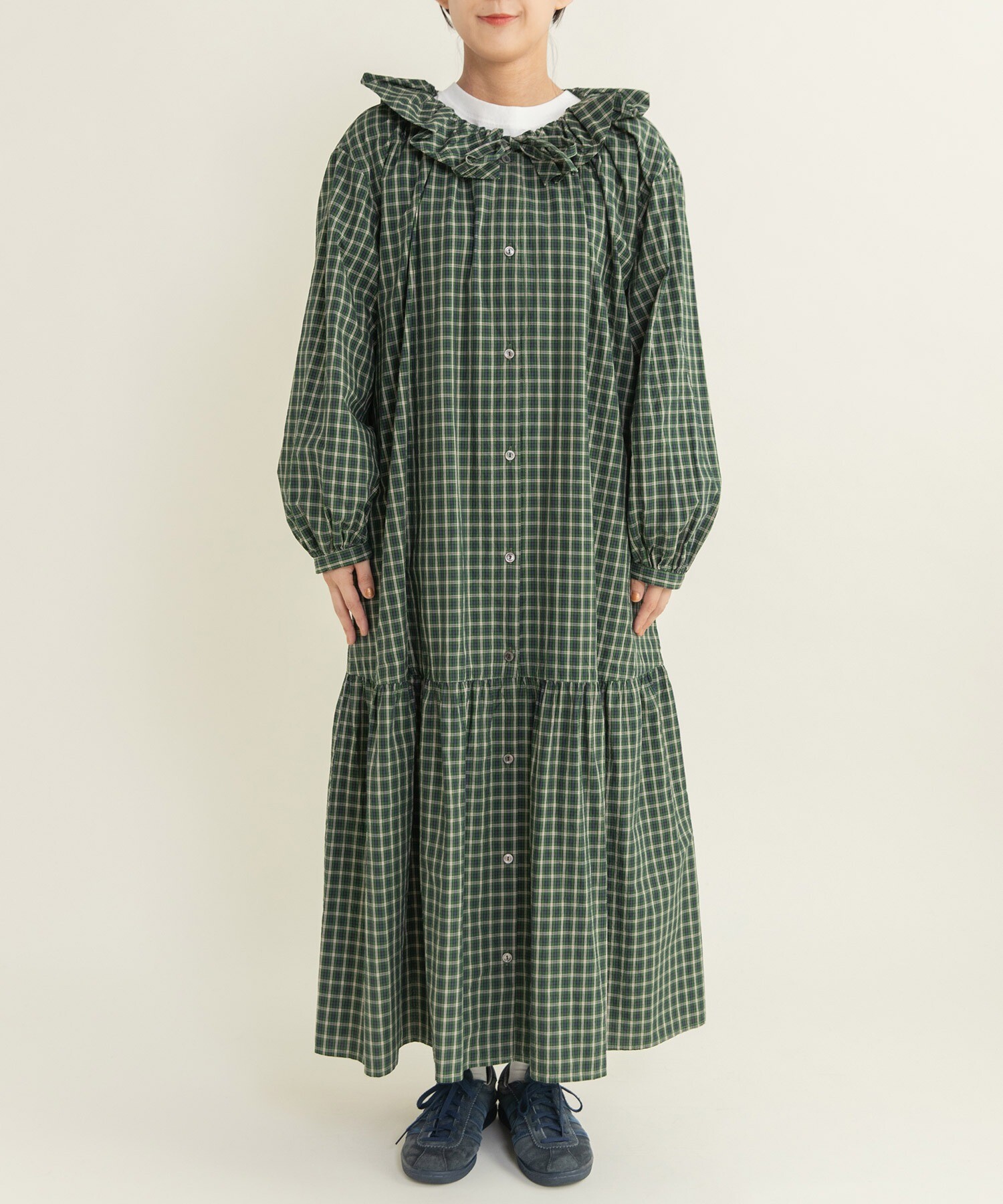 お専用です。3点おまとめ✨美品インゲホルグ★カメリアフリルが可愛いワンピース❣️ カメリアドットpt.ワンピース （ロング・マキシ丈ワンピース