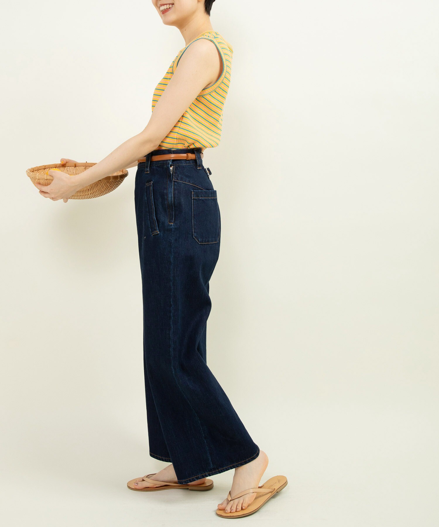 TOMWOOD✖️アーバンリサーチブルーデニム ストレートパンツ　size32 TOMWOOD✖️アーバンリサーチブルーデニム ストレートパンツ