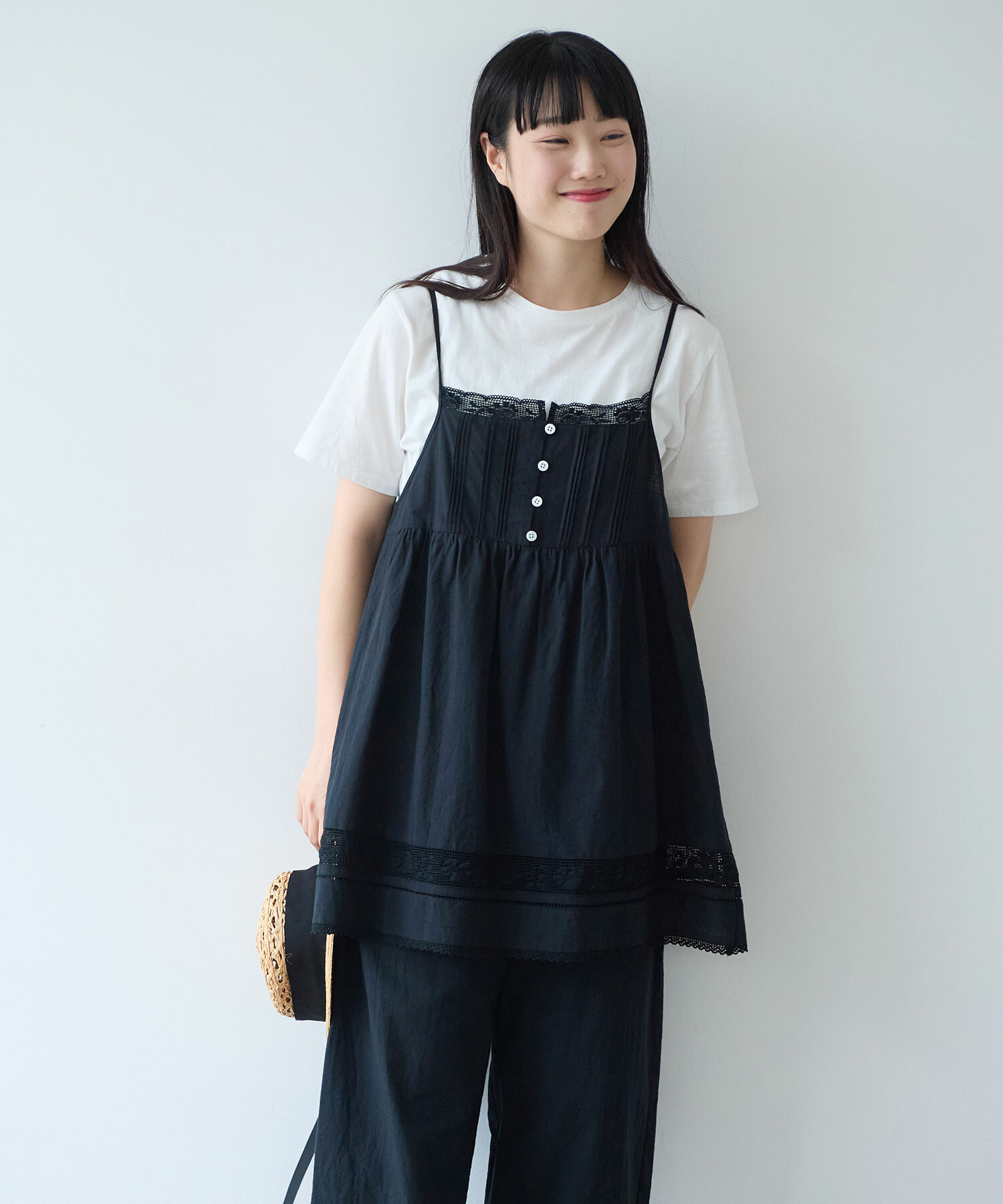 ビュルデサボン ピンタック セットアップ ピンタックテーパードパンツ《Instagram共創企画》《セットアップ着用