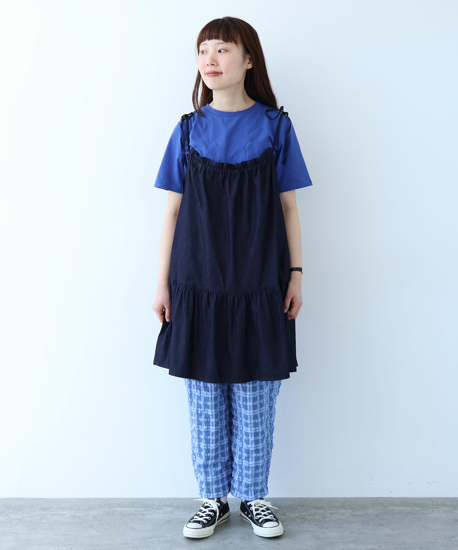 AMBIDEX Store ○ 5.5oz denim kincyaku チュニックブラウス(F