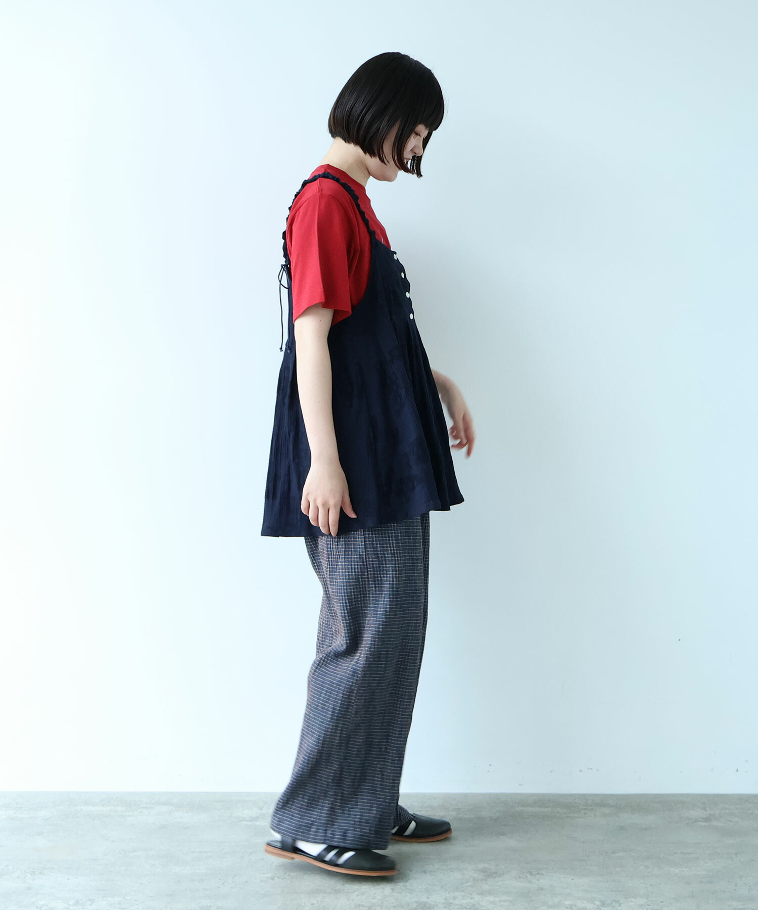 AMBIDEX Store ○ patchwork ジャカード キャミブラウス(F シロ