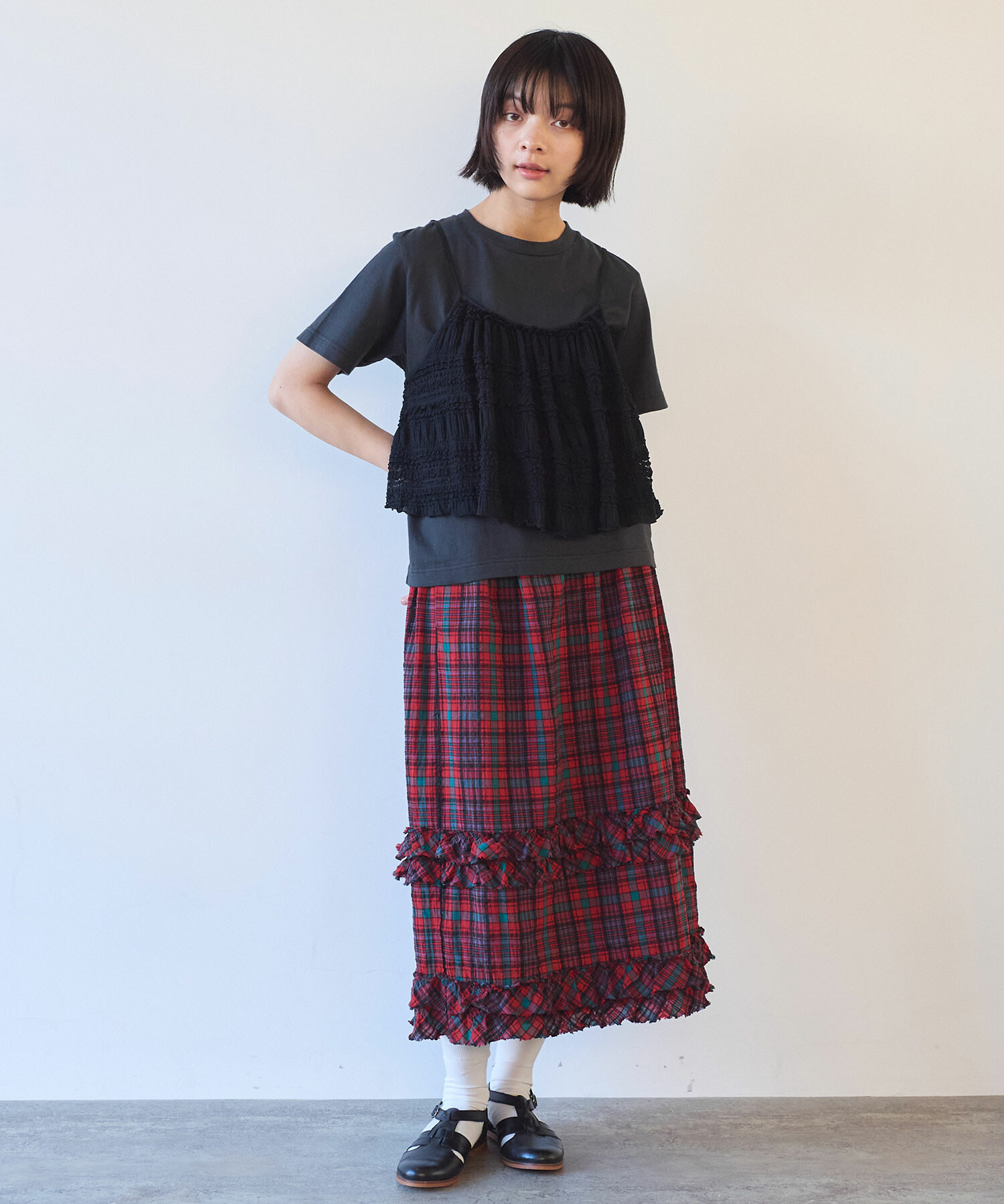 AMBIDEX Store △〇 tiered lace ビスチェ(F クロ): bulle de savon