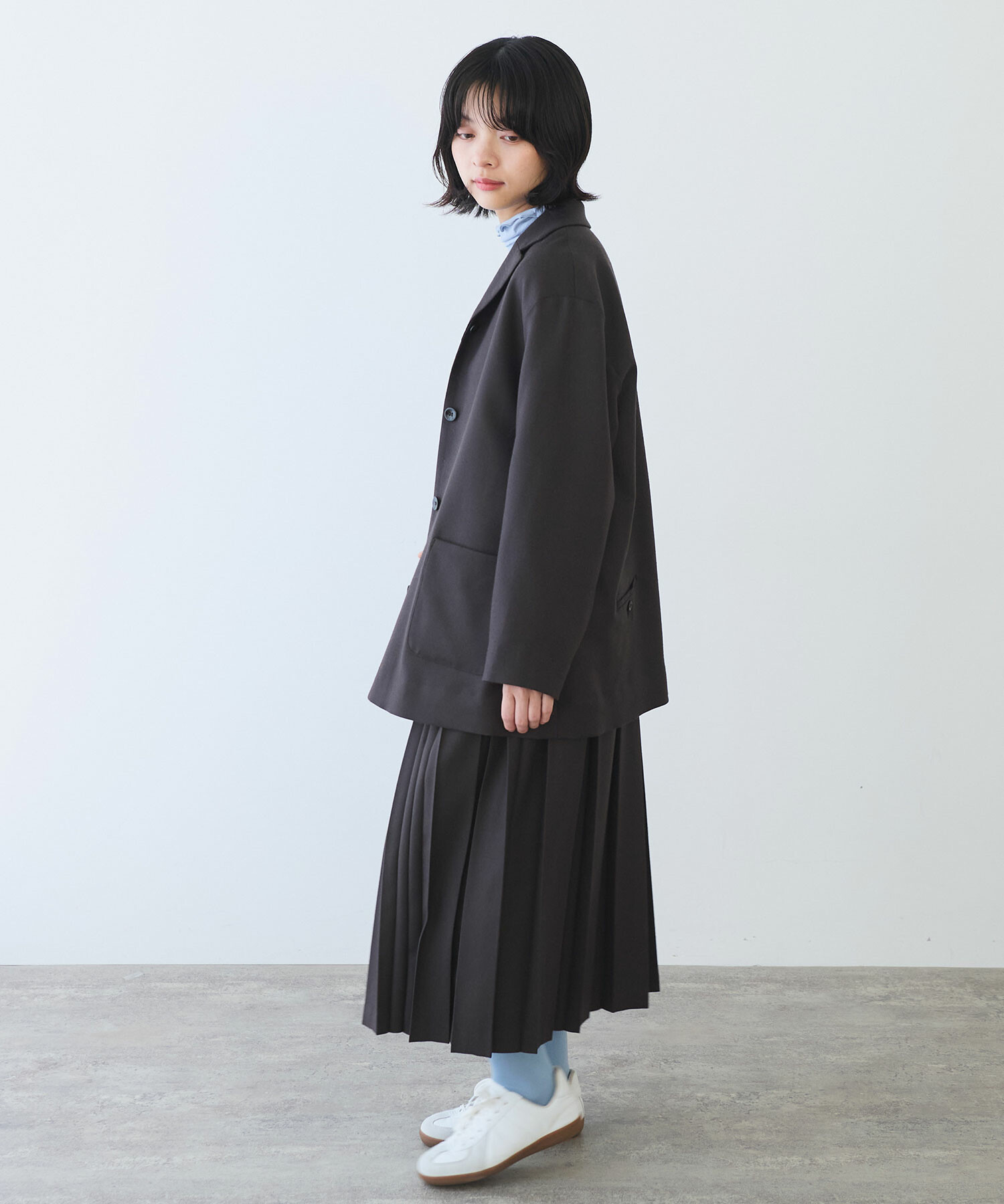 AMBIDEX Store 〇 2 / 60 サキソニー プリーツワンピース(F コゲチャ