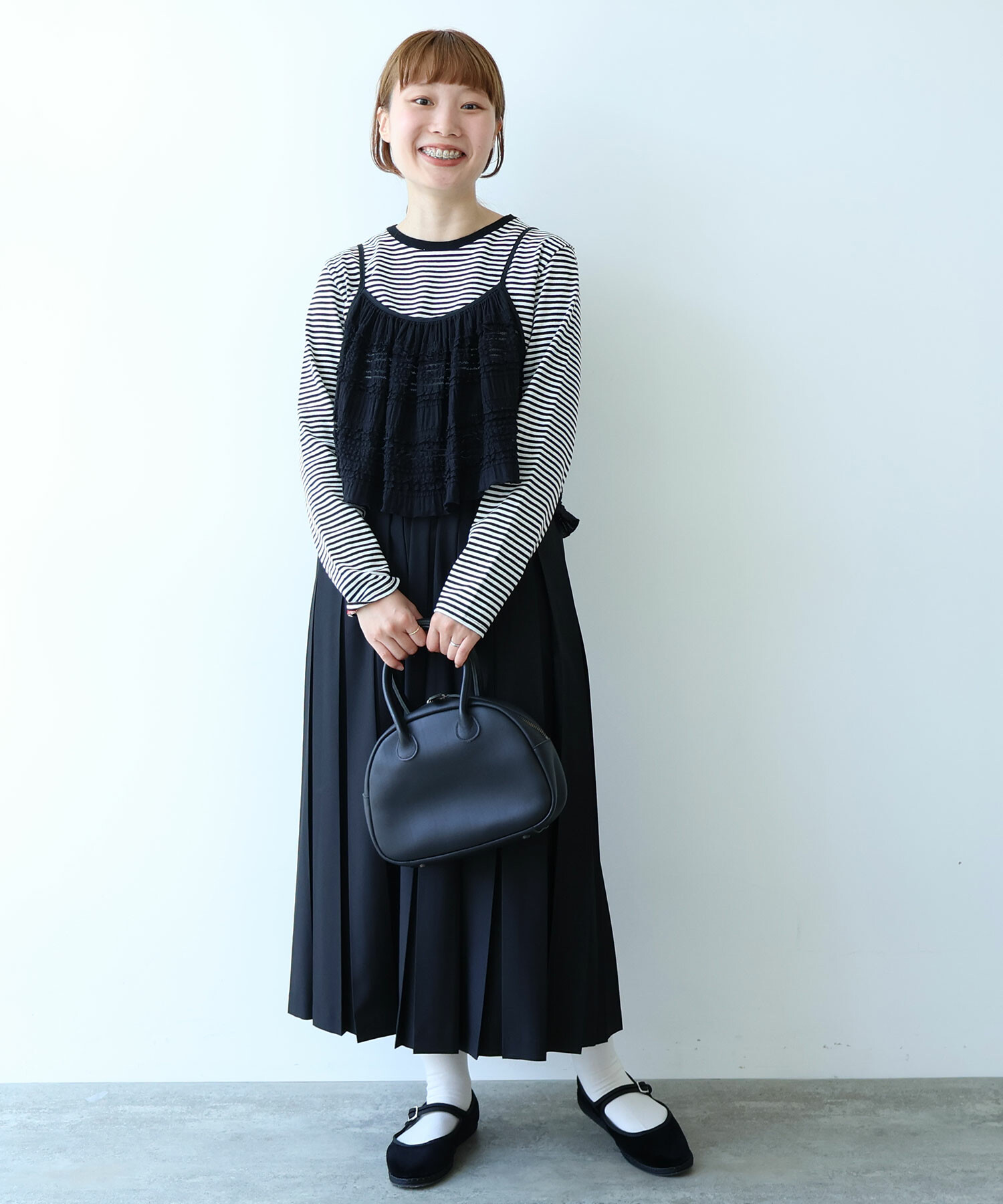 AMBIDEX Store △T/R 太プリーツスカート(F グレー): bulle de savon