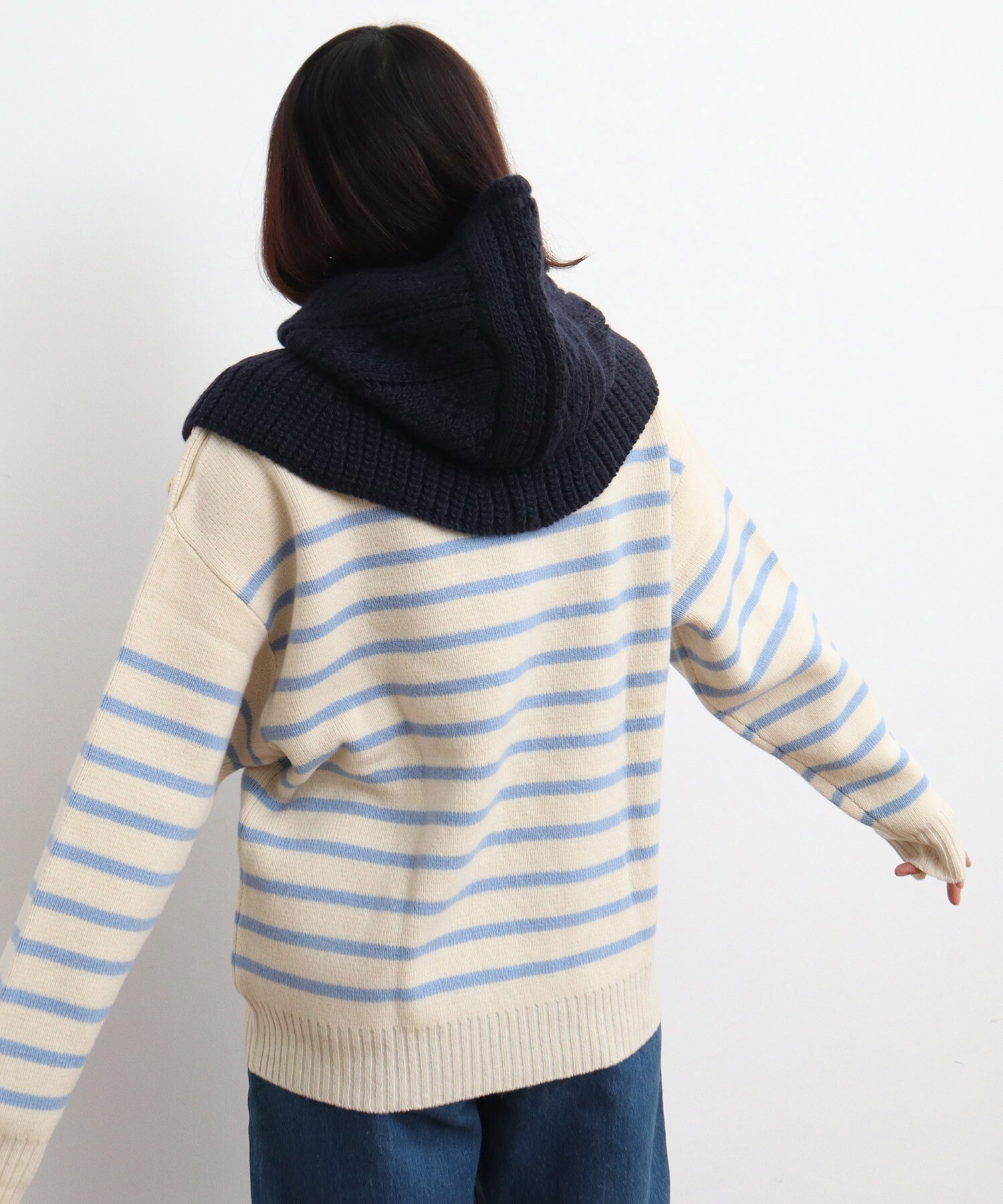 AMBIDEX Store 【予約販売】○1/3Wool 透かし編み フード(F キナリ