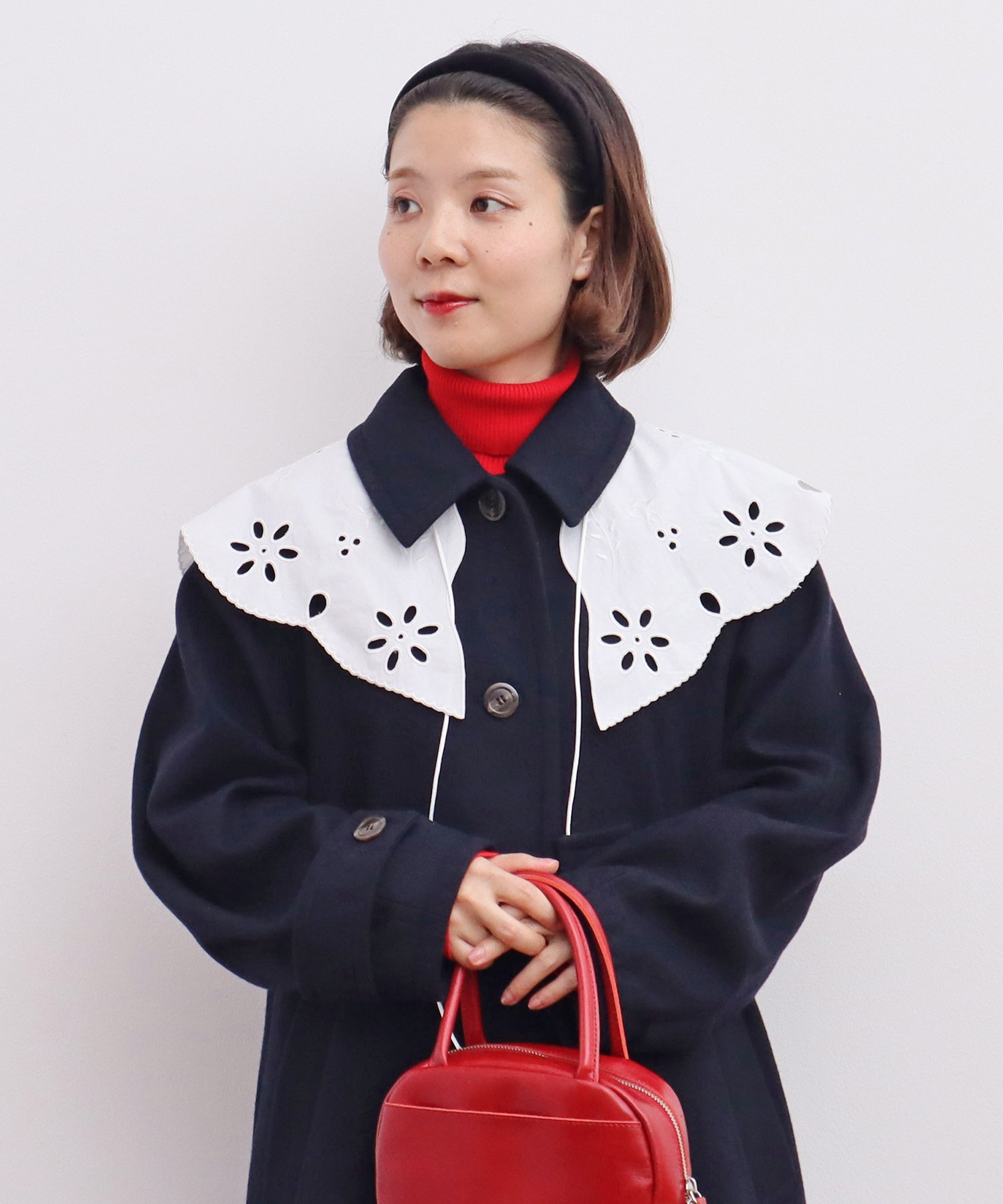 AMBIDEX Store ○カットワーク刺繍大きめ付け襟(F シロ): CHILD WOMAN