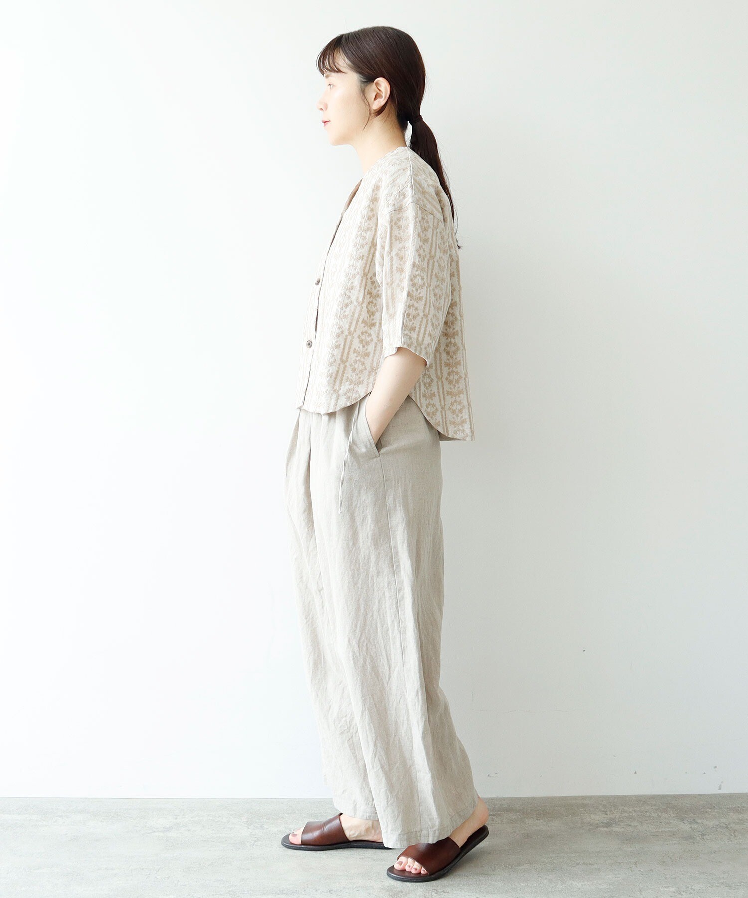 AMBIDEX Store △L/embroidely haori ブラウス(F クロ): yuni