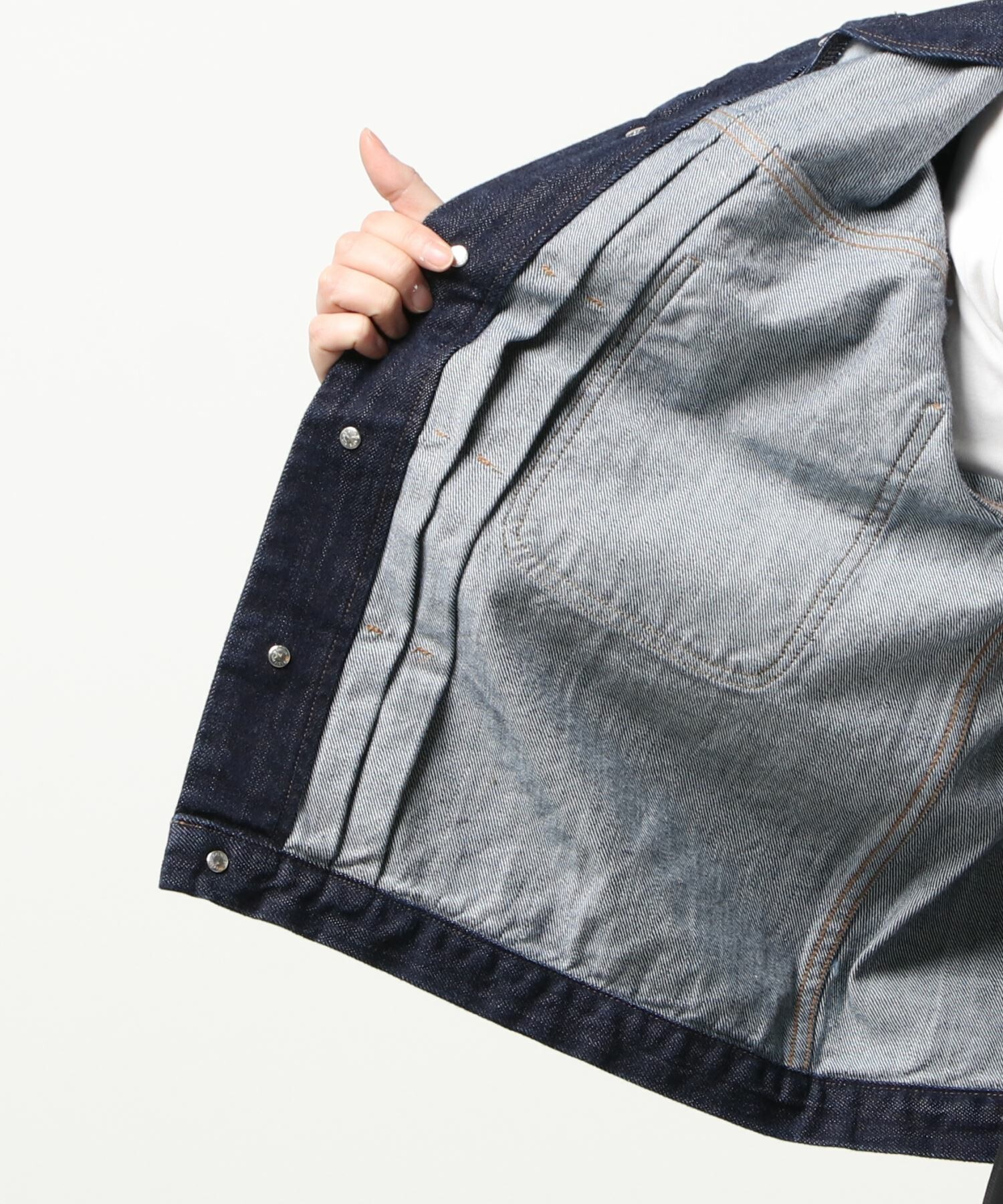 AMBIDEX Store △cotton denim ノーカラー ブルゾン(F コン): yuni