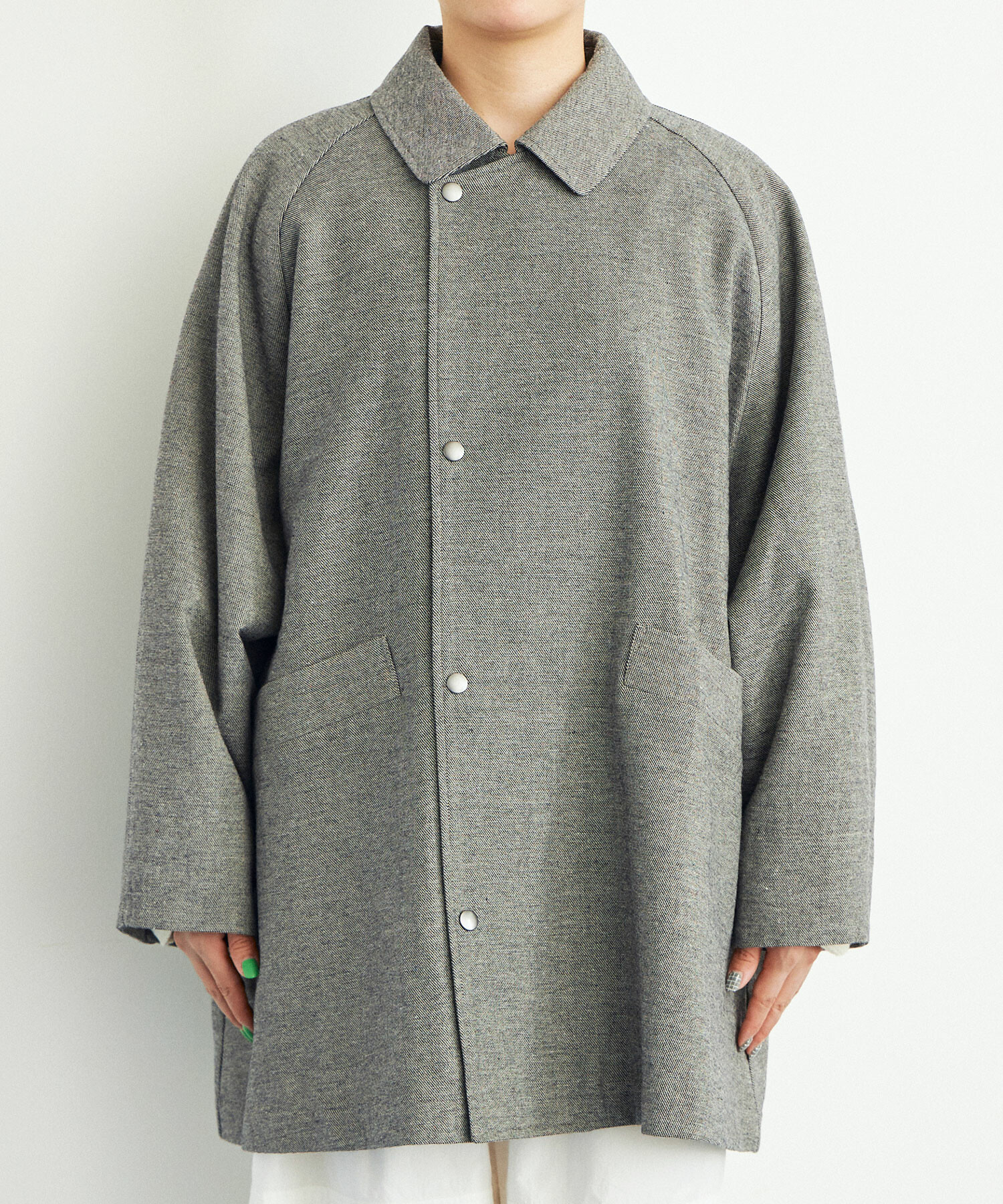 ARNYS バルカラー コート チンストラップ ヴィンテージ SITRY ステンカラーコート コート 「別注」over size wool bal