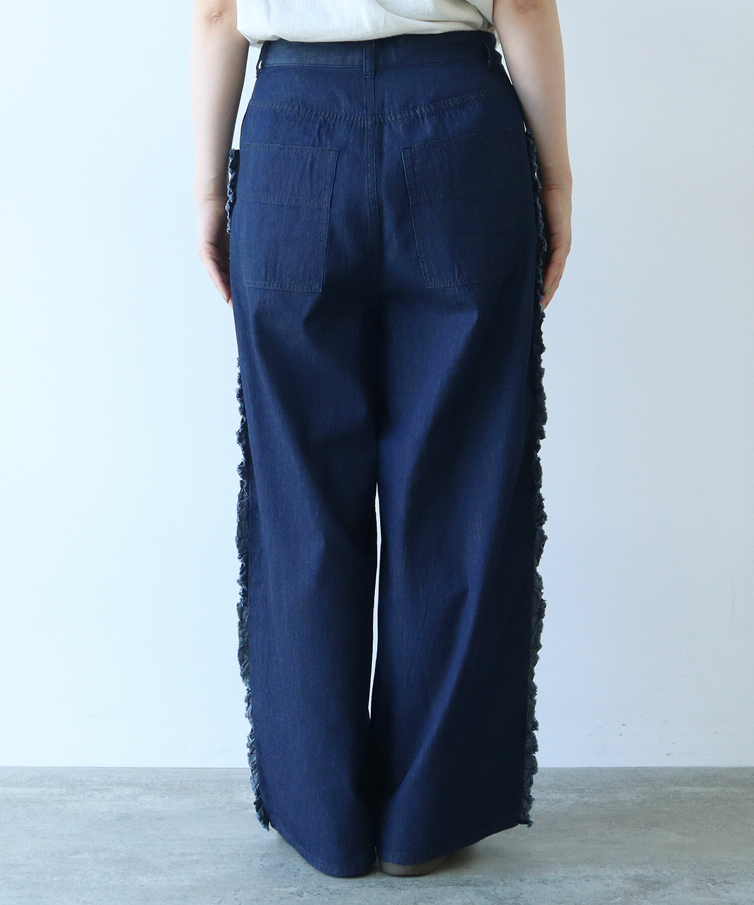 67198　CLOOLA　五分丈デニムジーンズ　青 505ZXX レギュラーストレート デニムパンツ ジーンズ