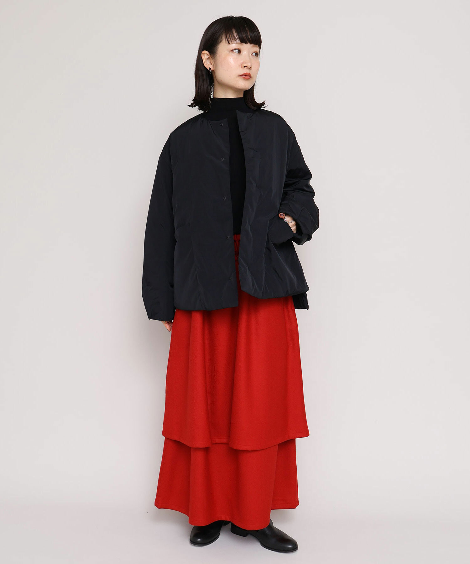 AMBIDEX Store 〇ナイロン流し染め ショートコート(F グレー): iki