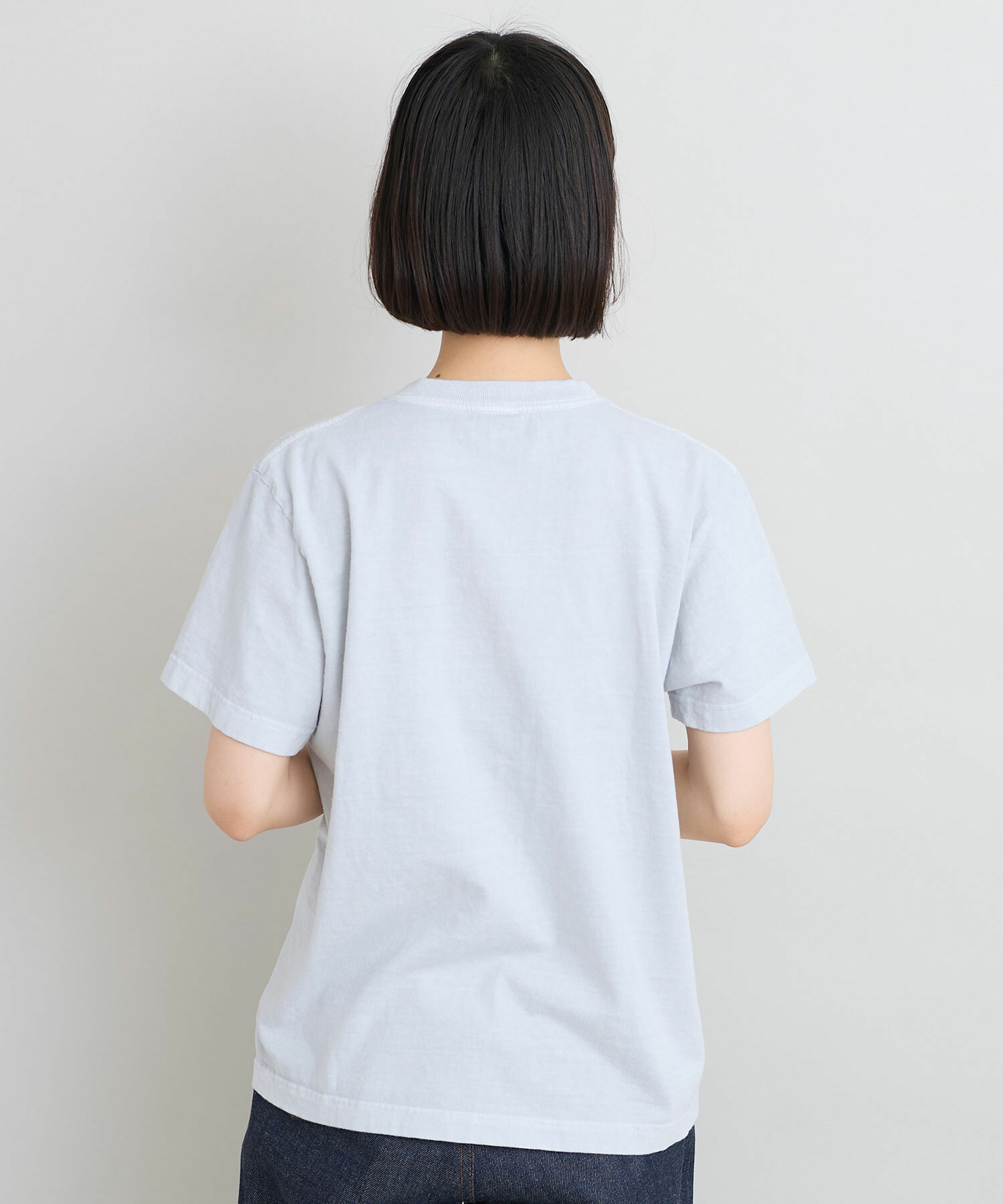 AMBIDEX Store △セミコーマ天竺 テープ刺繍 Tシャツ(F クロ): iki
