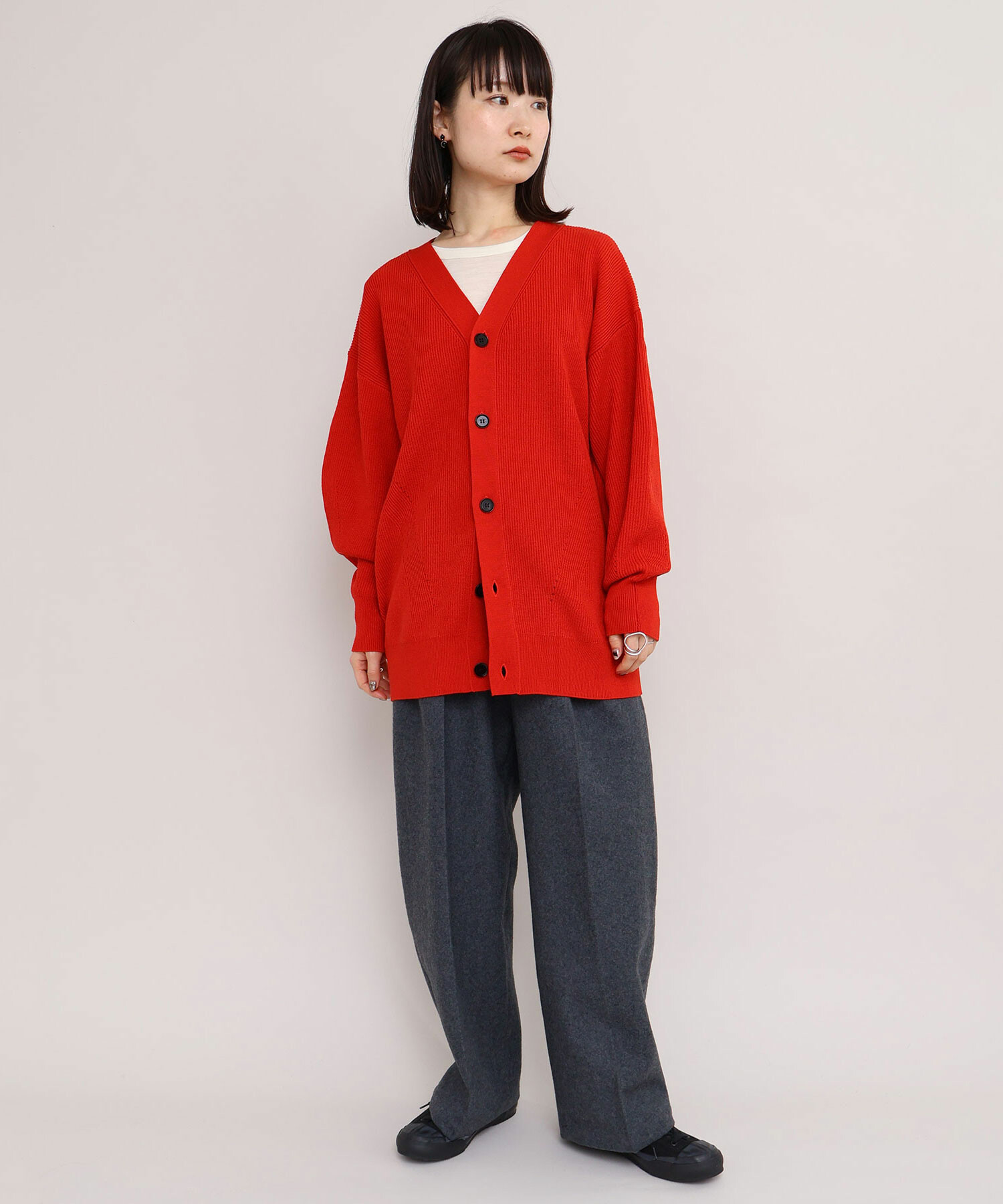 AMBIDEX Store 〇強縮ウール 2タックテーパード パンツ(F