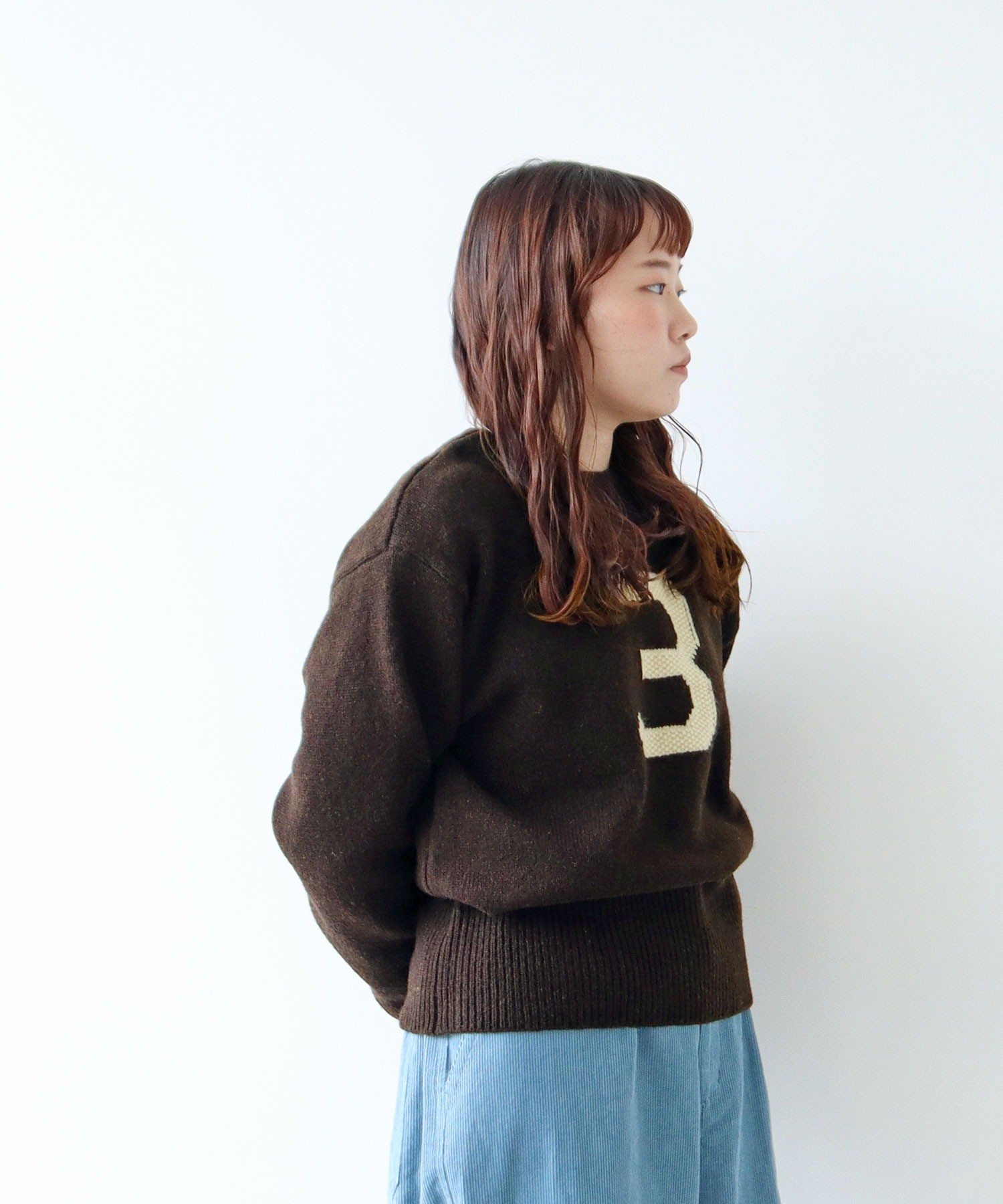 AMBIDEX Store ○3インターシャ カレッジニットプルオーバー(F