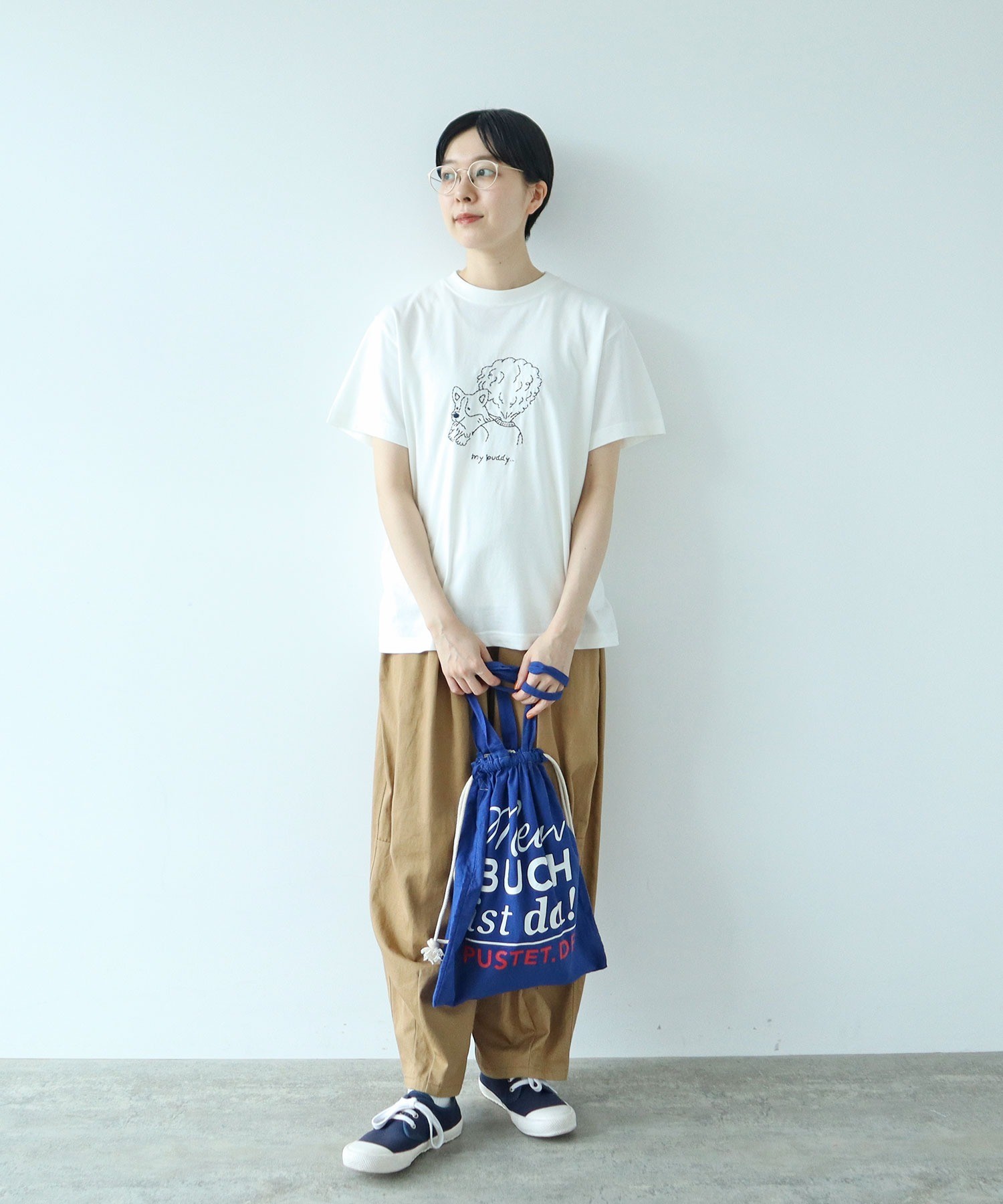 AMBIDEX Store ○【WEB別注】corgi & boy Tシャツ(F シロ): PAR ICI