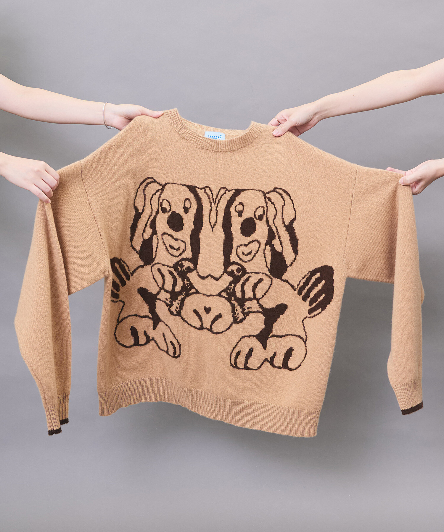 AMBIDEX Store 〇Tsuru Taisuke×WAAN インターシャニット(F GRAY