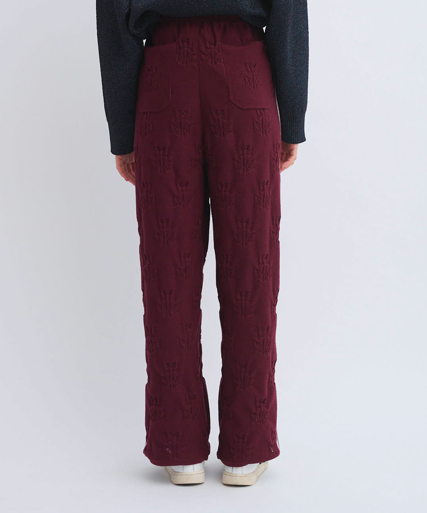 AMBIDEX Store 〇TULIP EYELET ラインパンツ(F SAX BLUE): FLAT