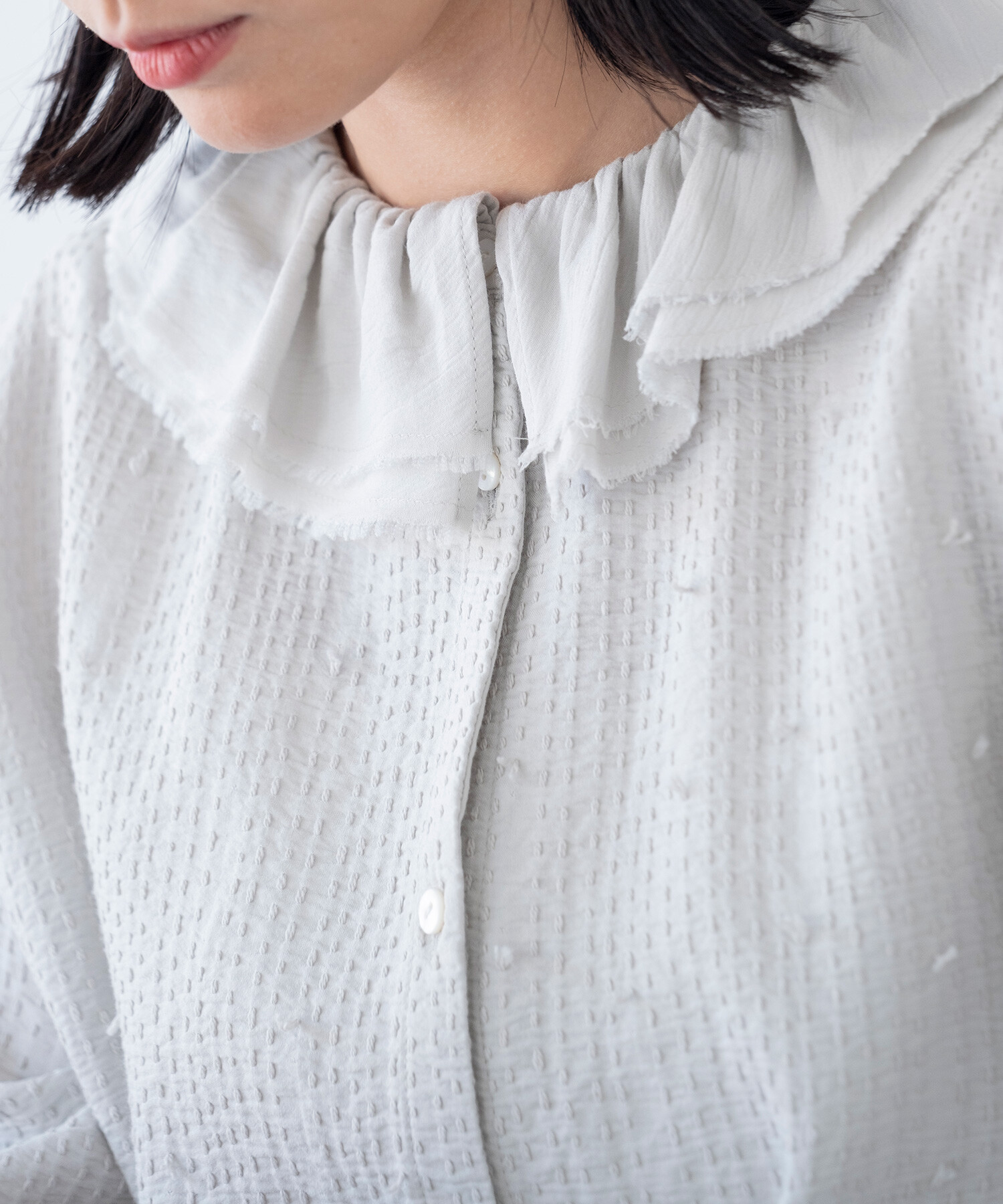 AMBIDEX Store 【予約販売】〇sashiko jacquard フリルカラー