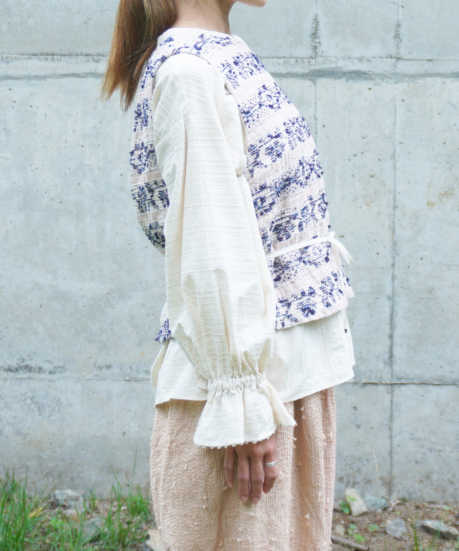 searoomlynn Curve Placket MixテープYarnベスト ColorfusionDK_Sun_SkyWrap_1_gr