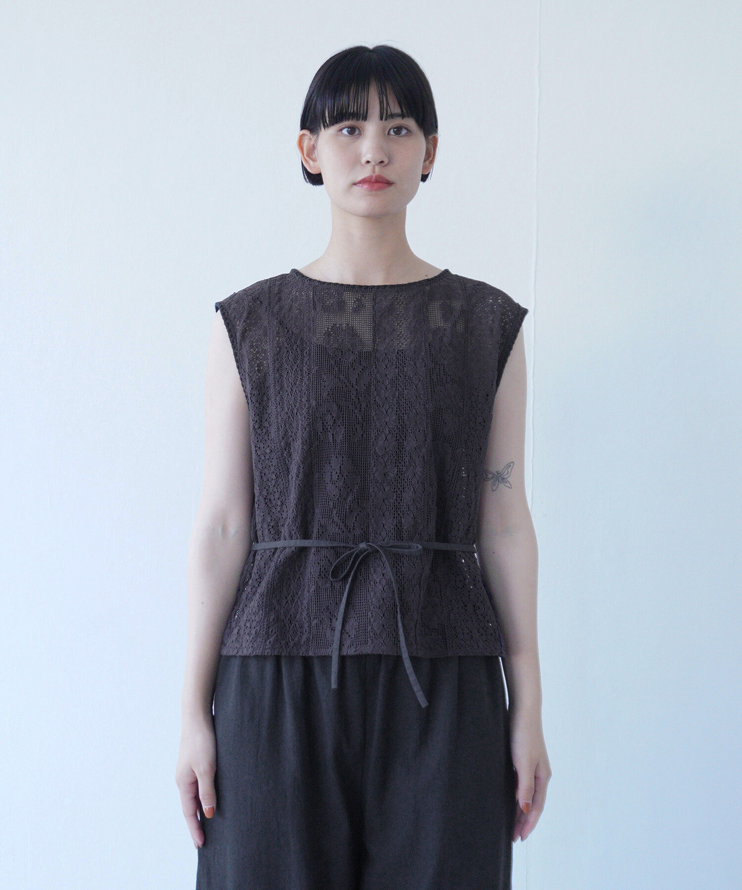 AMBIDEX Store 〇lasew ノースリーブブラウス(F キナリ): FLAT