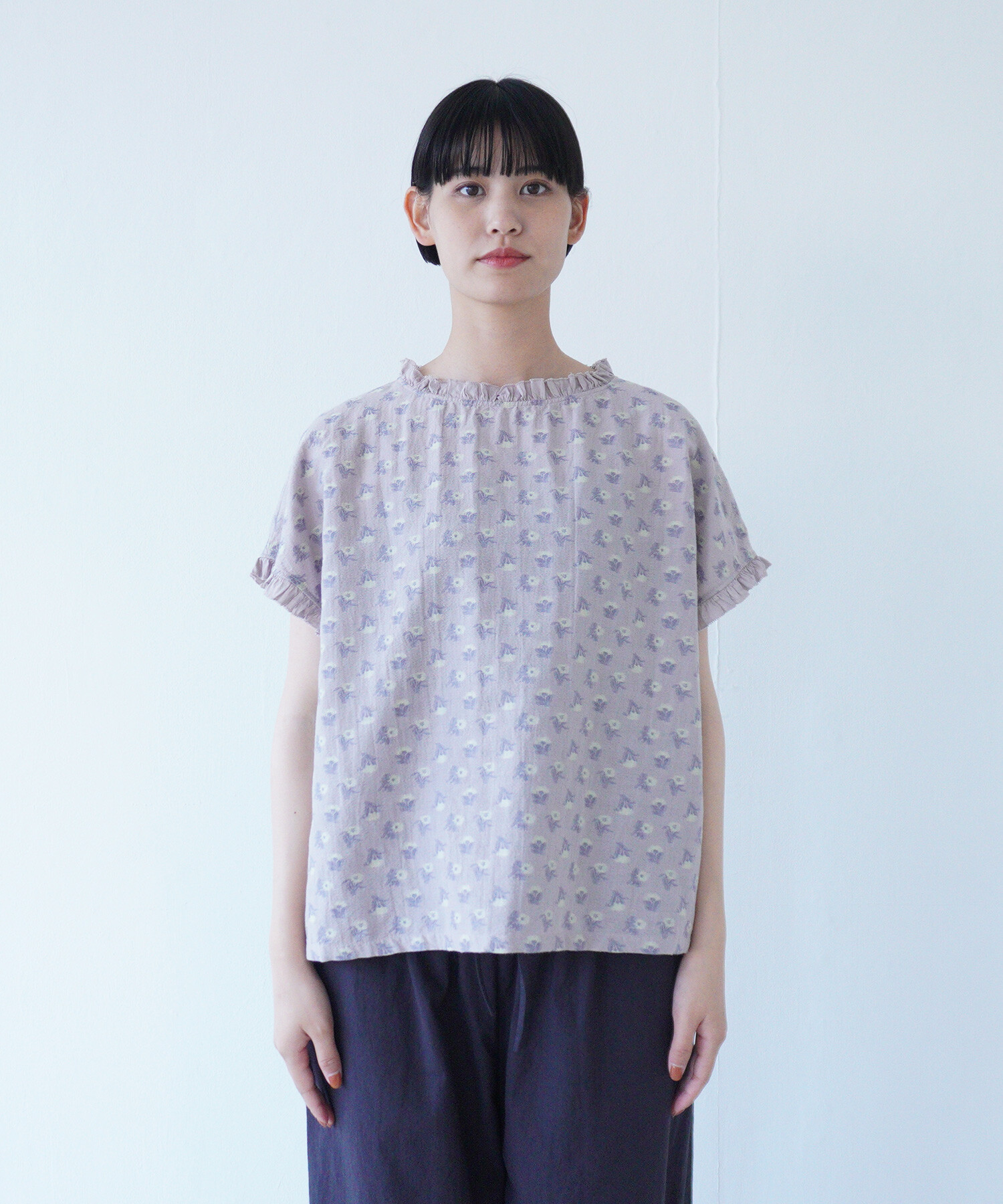 AMBIDEX Store △〇追憶の花 jacquard フリルブラウス(F