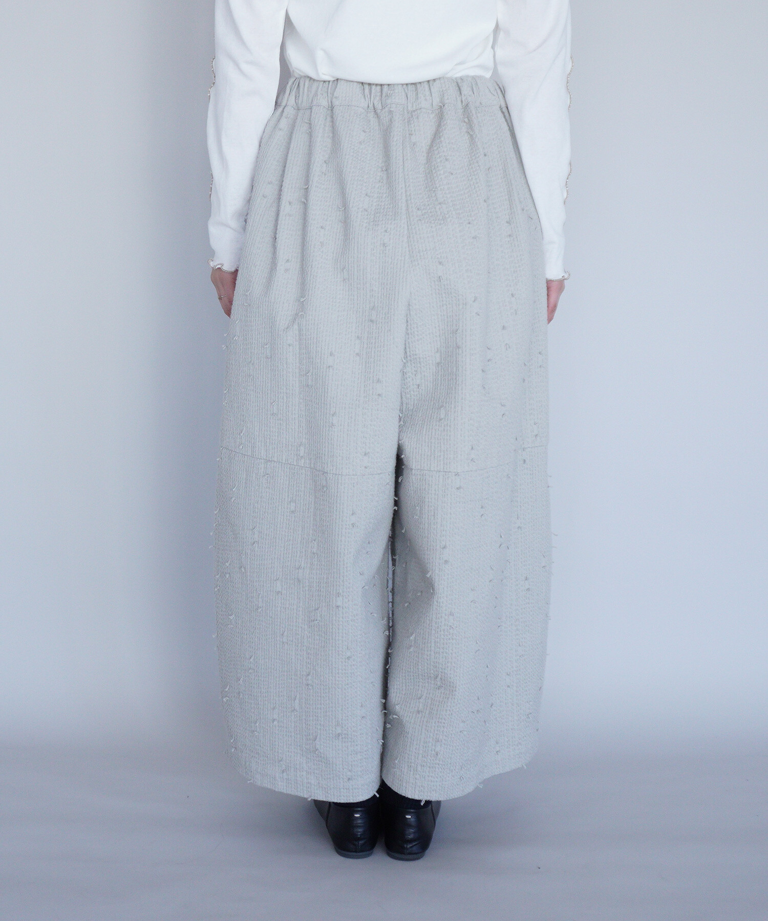 VIOLETA e FEDERICO ベスト& folkmade パンツ M オリジナル柄モールジャガードリバーシブルパンツ – LA BELLE