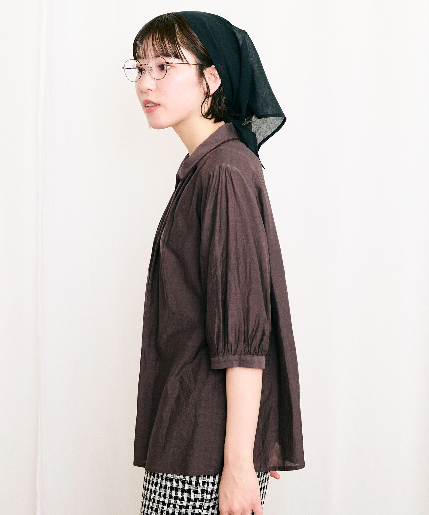 AMBIDEX Store 【予約販売】〇Cotton cupra washer Daisy blouse
