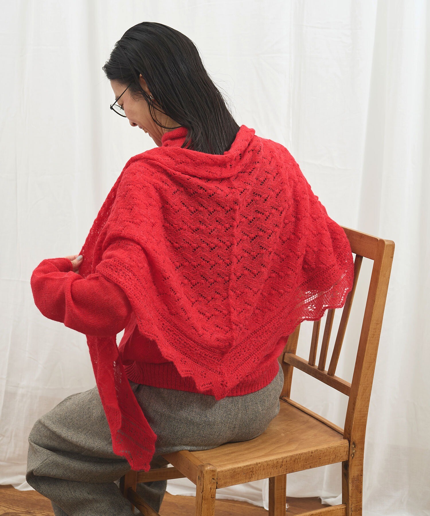 AMBIDEX Store 〇Bobo granny shawl(F グレー): l'atelier du savon