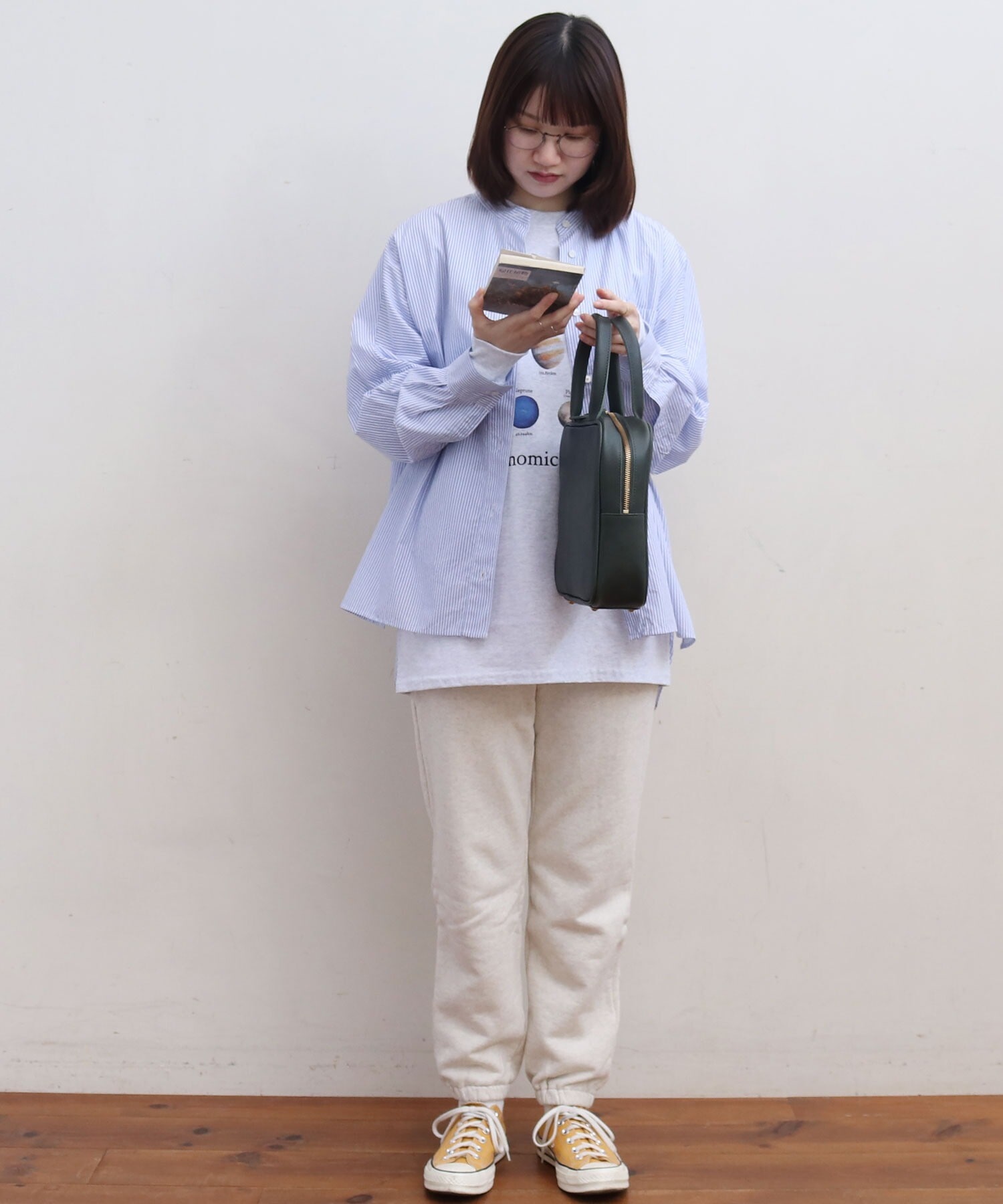 AMBIDEX Store △○grandma hand bag(F グリーンネイビー): l'atelier