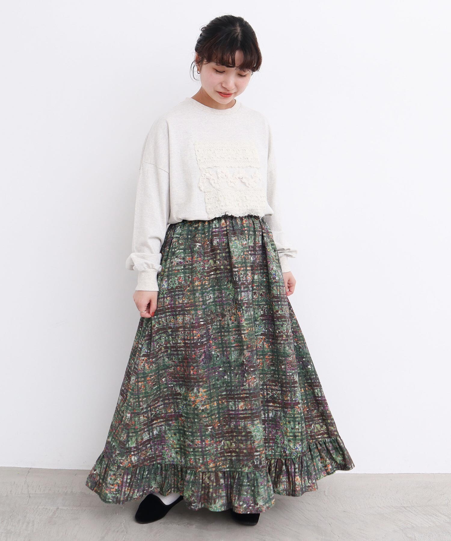 AMBIDEX Store 〇モヘアレース サンドイッチフリルT(F コン): l