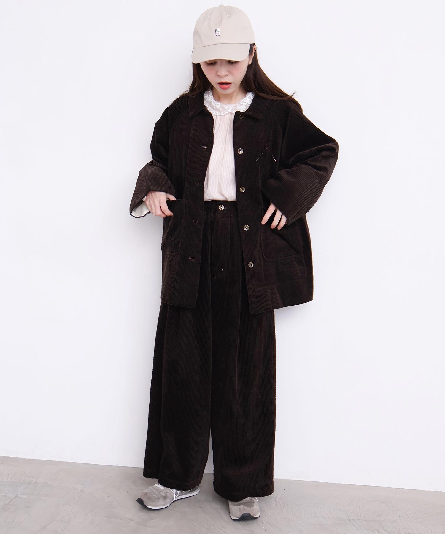 AMBIDEX Store 〇6Wコーデュロイ ちょいまるパンツ(F キナリ): l