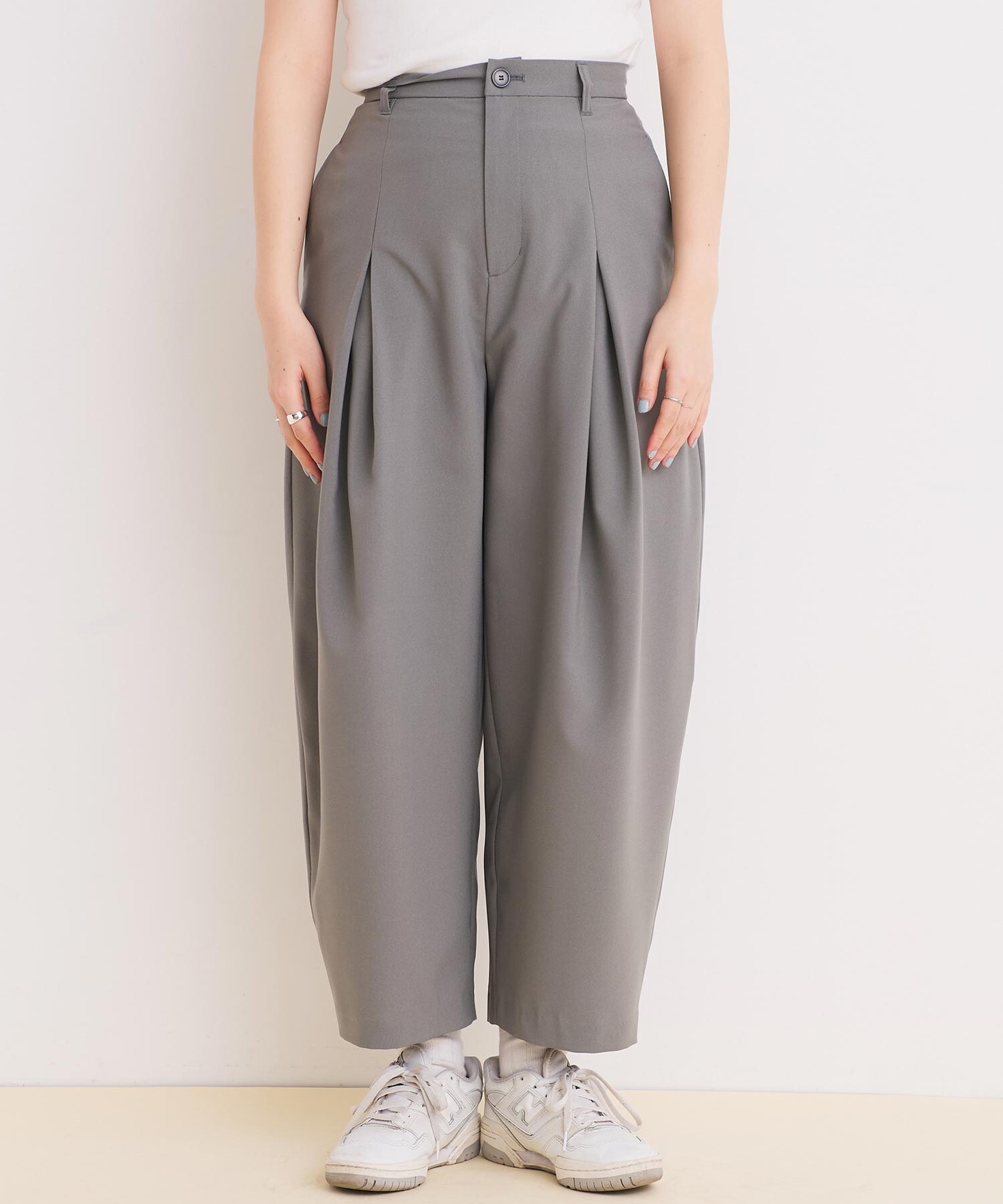 AMBIDEX Store ○○BOX タックパンツ(F グレー): l'atelier du savon