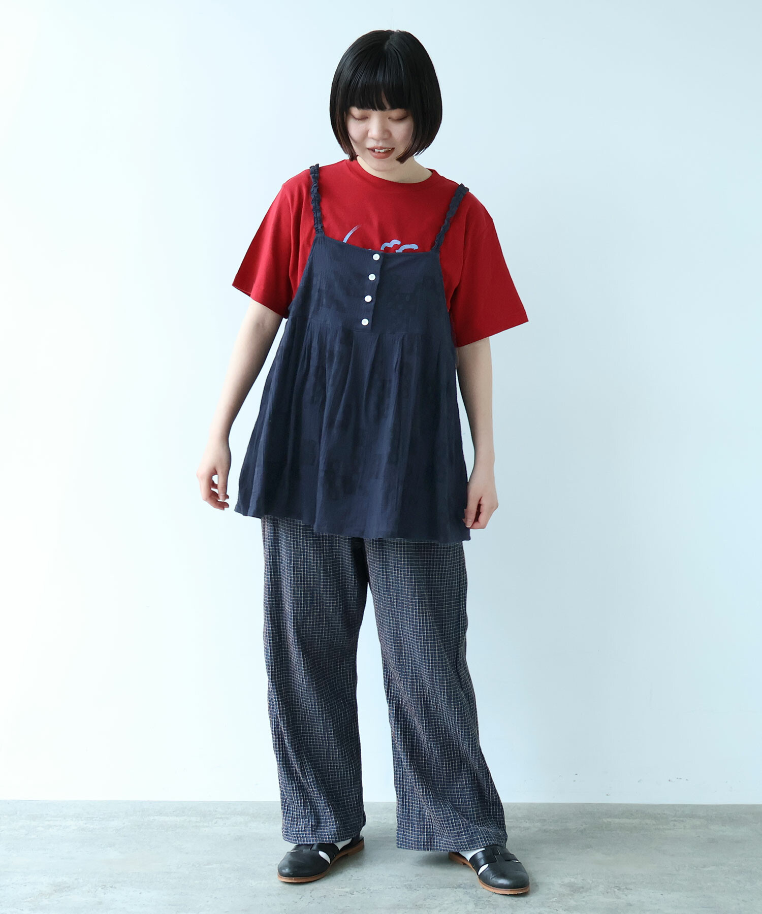 AMBIDEX Store ○ patchwork ジャカード キャミブラウス(F シロ