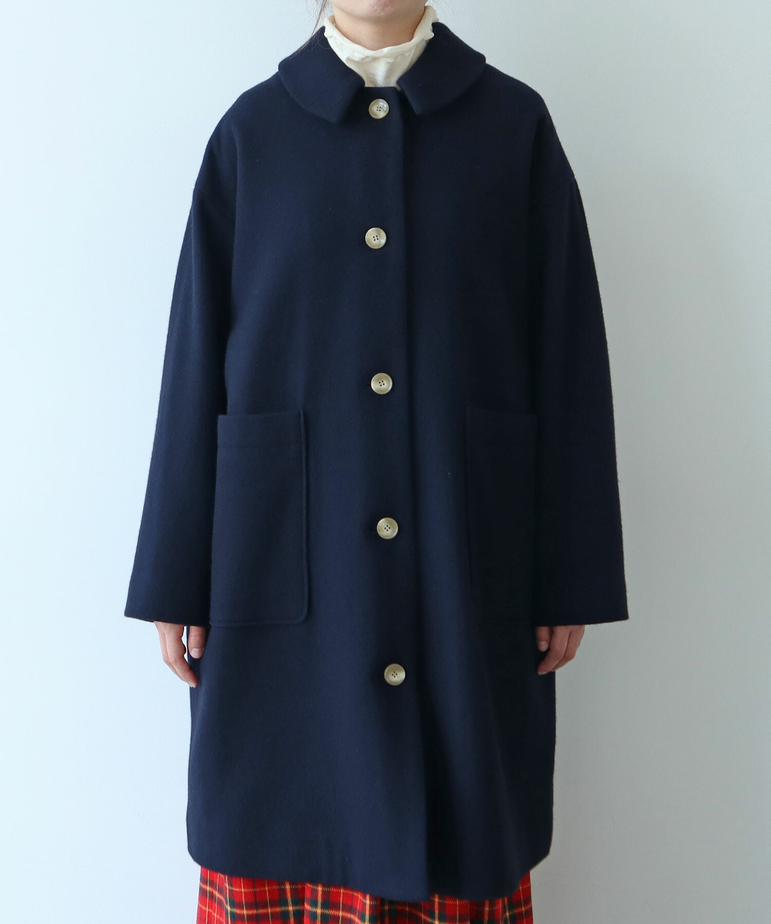 AMBIDEX Store 〇 super100 スイビ ステンカラーコート(F アカ): bulle